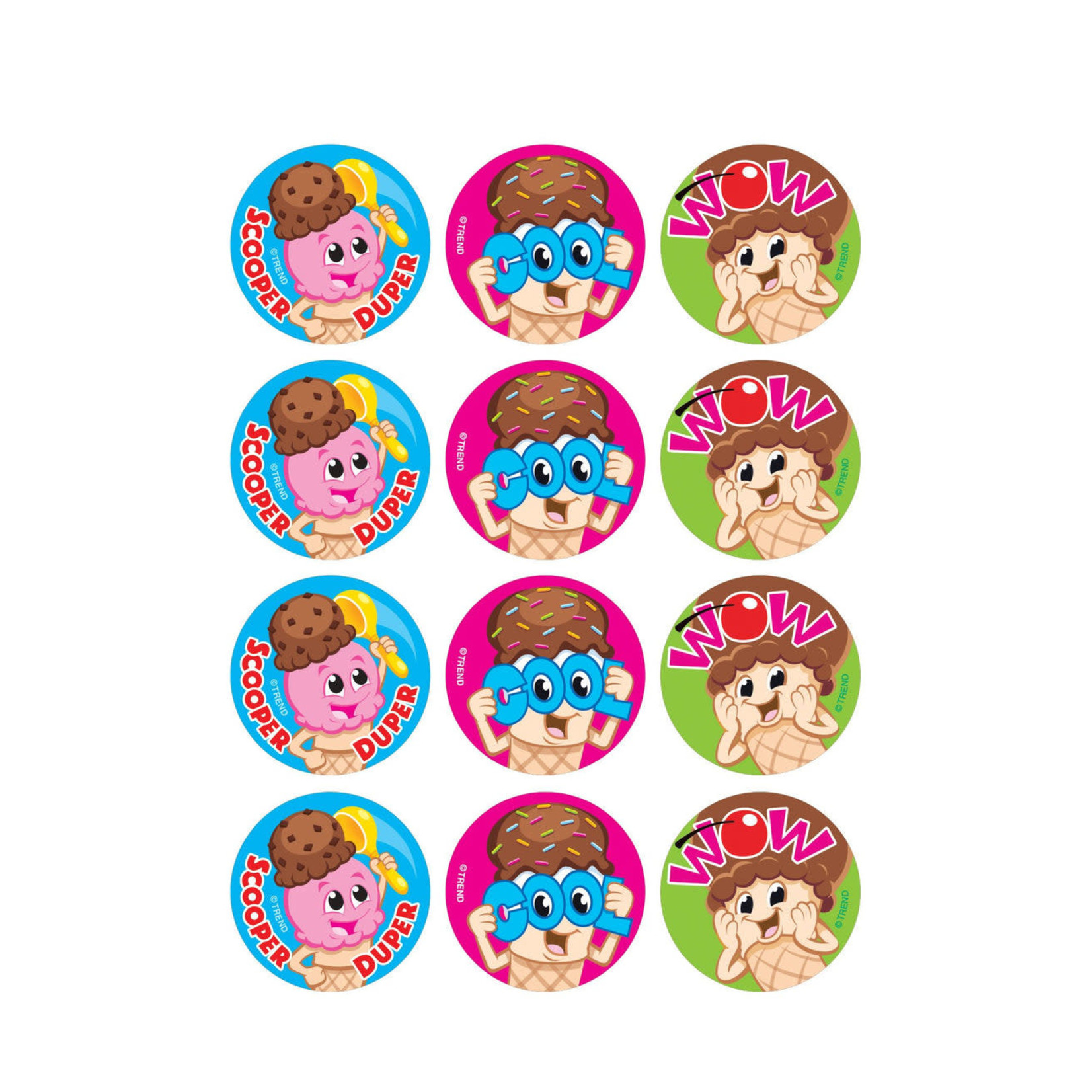 TREND ENTERPRISES INC Scoop Squad, Chocolate scent Scratch 'n Sniff Stinky Stickers® – Large Round