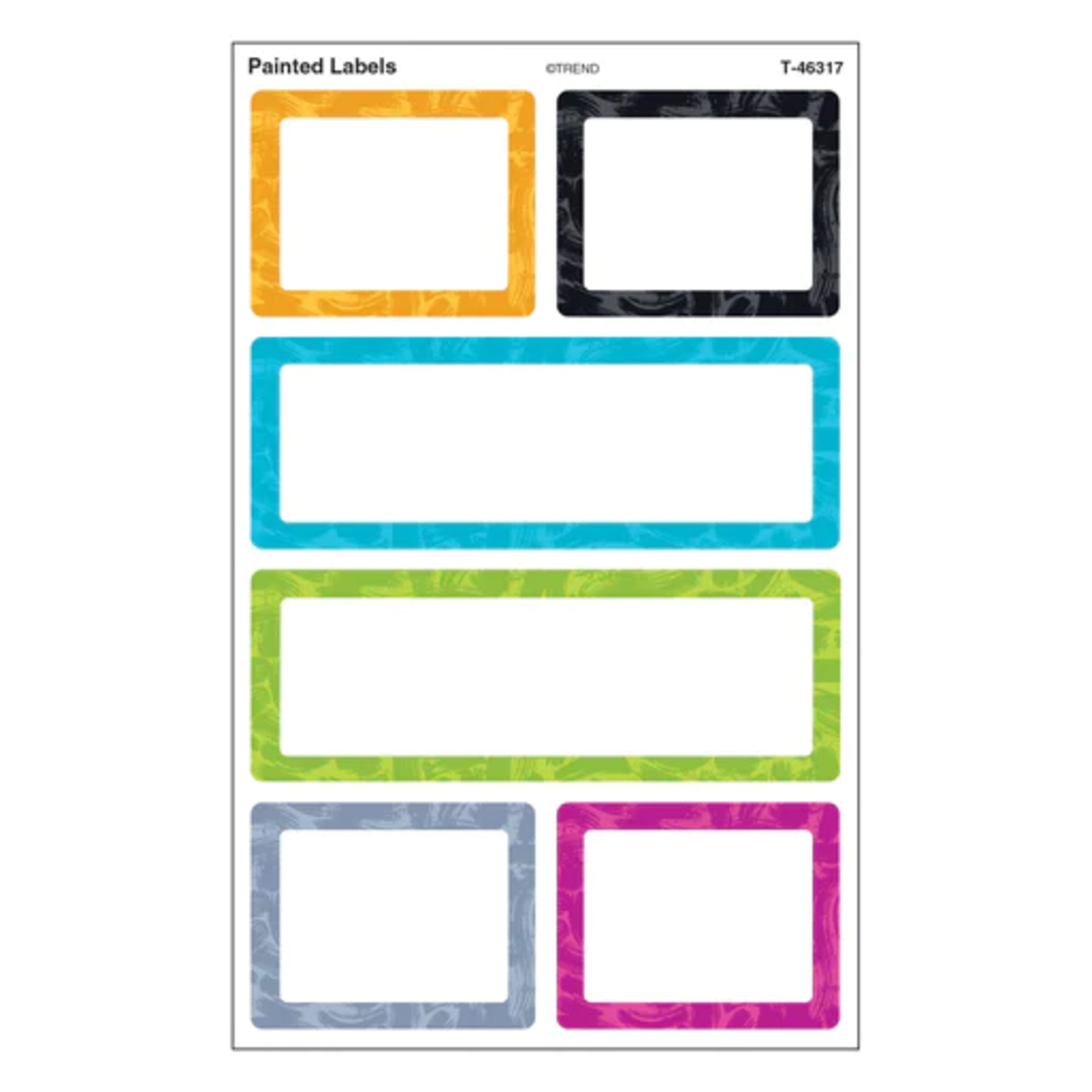 TREND ENTERPRISES INC Color Harmony™ Painted Labels superShapes Stickers – Large