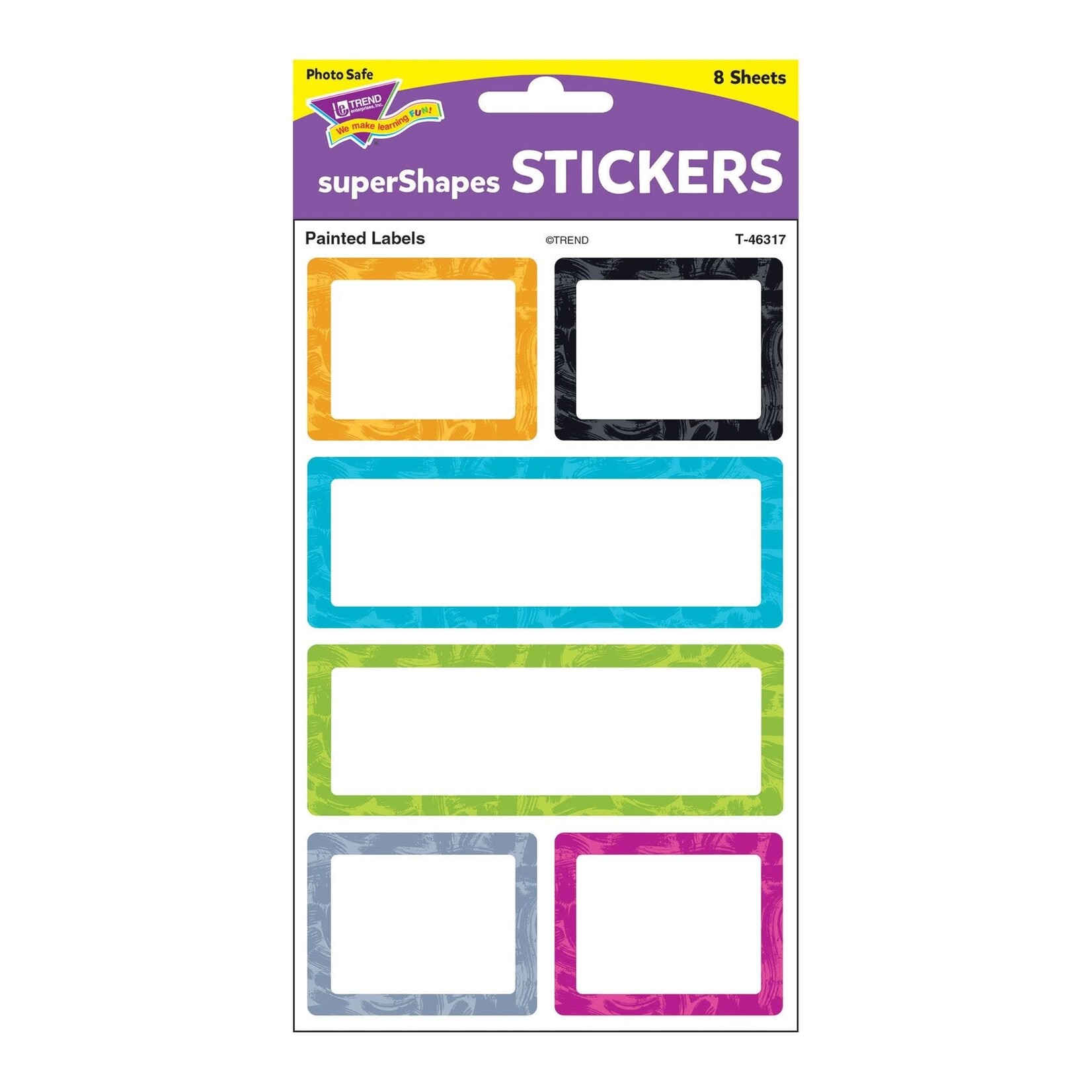TREND ENTERPRISES INC Color Harmony™ Painted Labels superShapes Stickers – Large