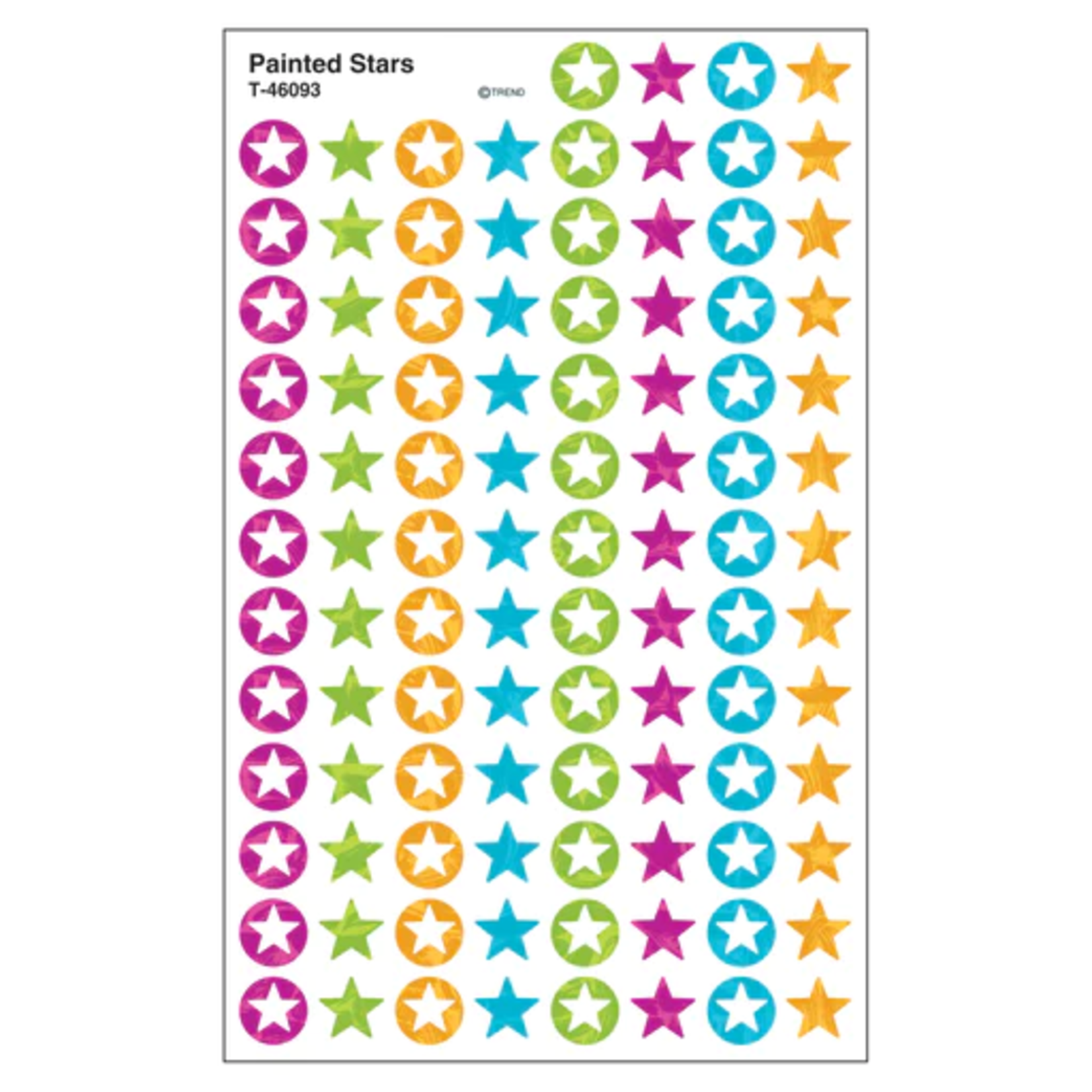TREND ENTERPRISES INC Color Harmony™ Painted Stars superShapes Stickers