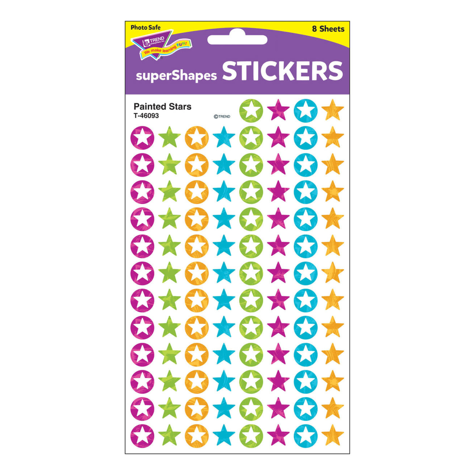 TREND ENTERPRISES INC Color Harmony™ Painted Stars superShapes Stickers