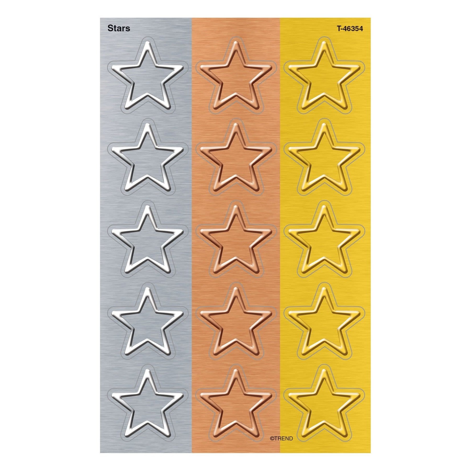 TREND ENTERPRISES INC I ♥ Metal Stars superShapes Stickers – Large