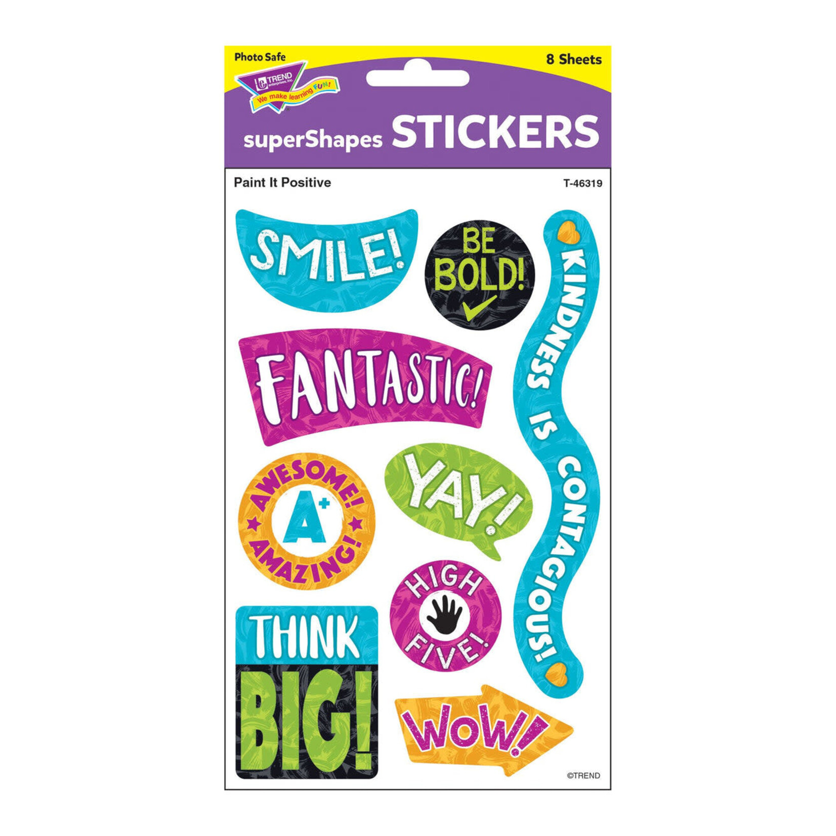 TREND ENTERPRISES INC Color Harmony™ Paint It Positive superShapes Stickers – Large