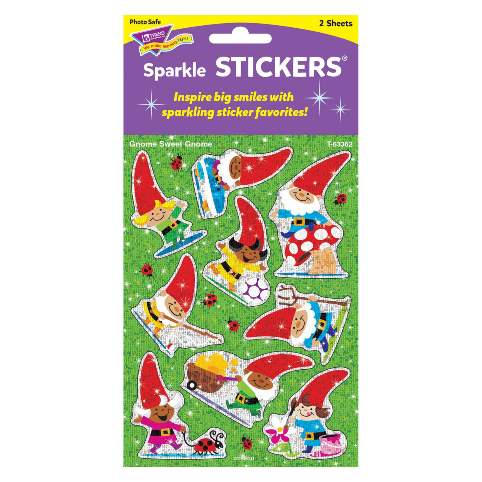 TREND ENTERPRISES INC Gnome Sweet Gnome Sparkle Stickers® – Large