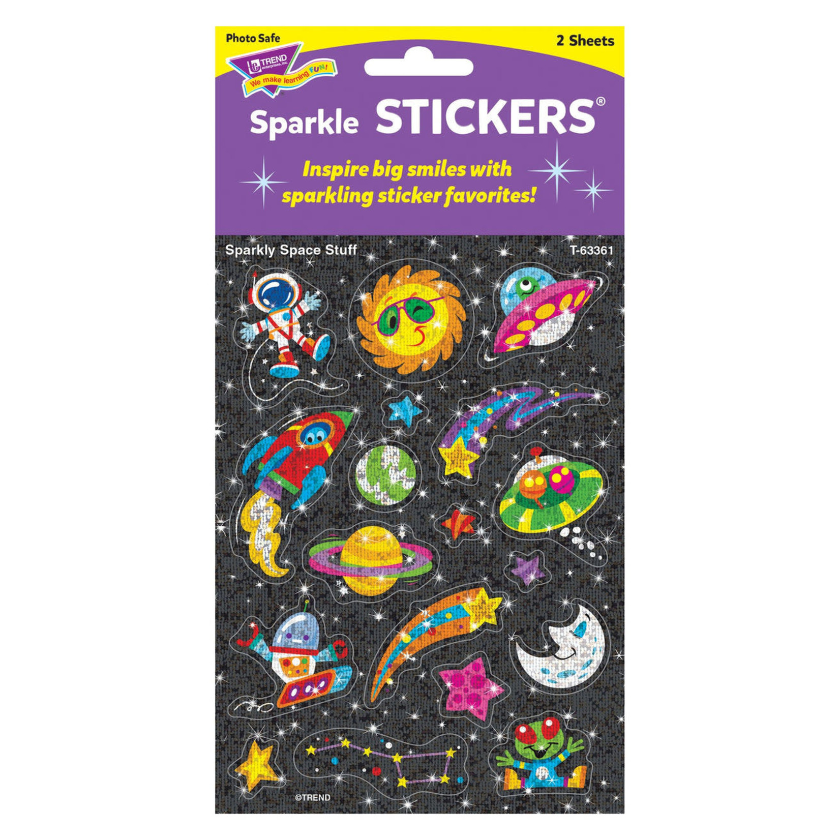 TREND ENTERPRISES INC Sparkly Space Stuff Sparkle Stickers® – Large