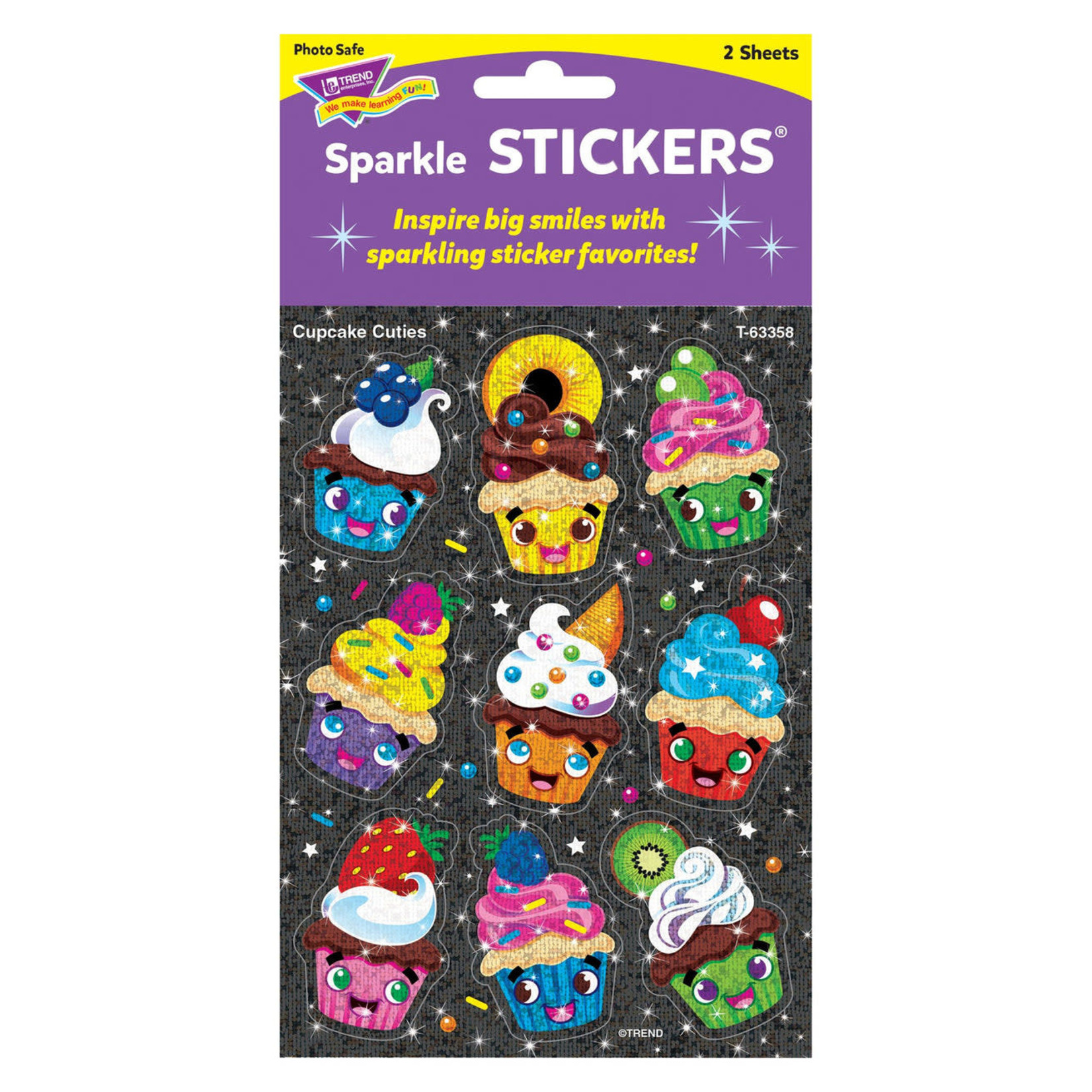 TREND ENTERPRISES INC Cupcake Cuties Sparkle Stickers® – Large