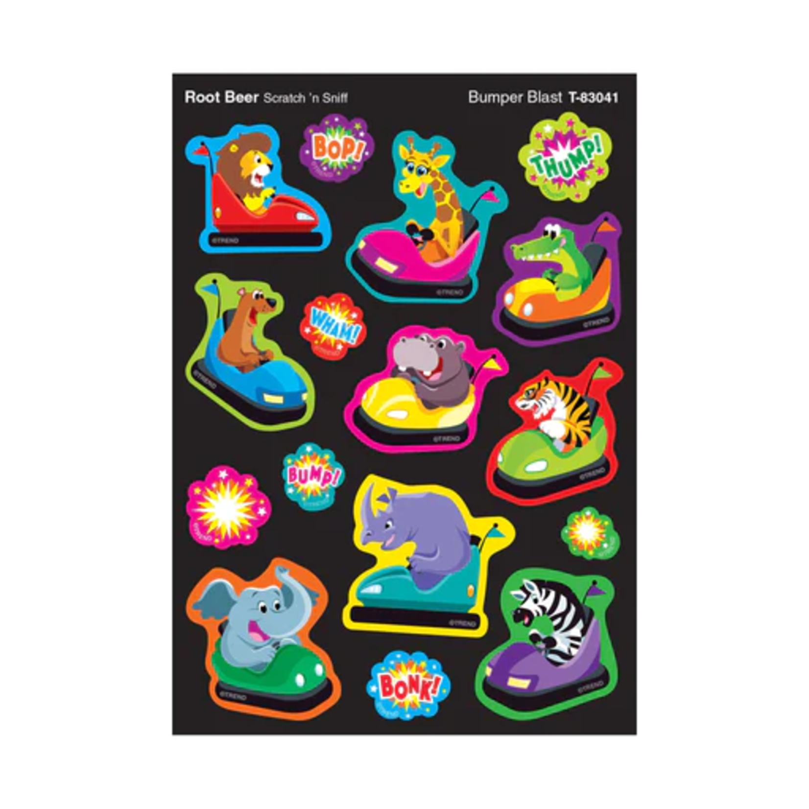 TREND ENTERPRISES INC Bumper Blast, Root Beer scent Scratch 'n Sniff Stinky Stickers – Mixed Shapes