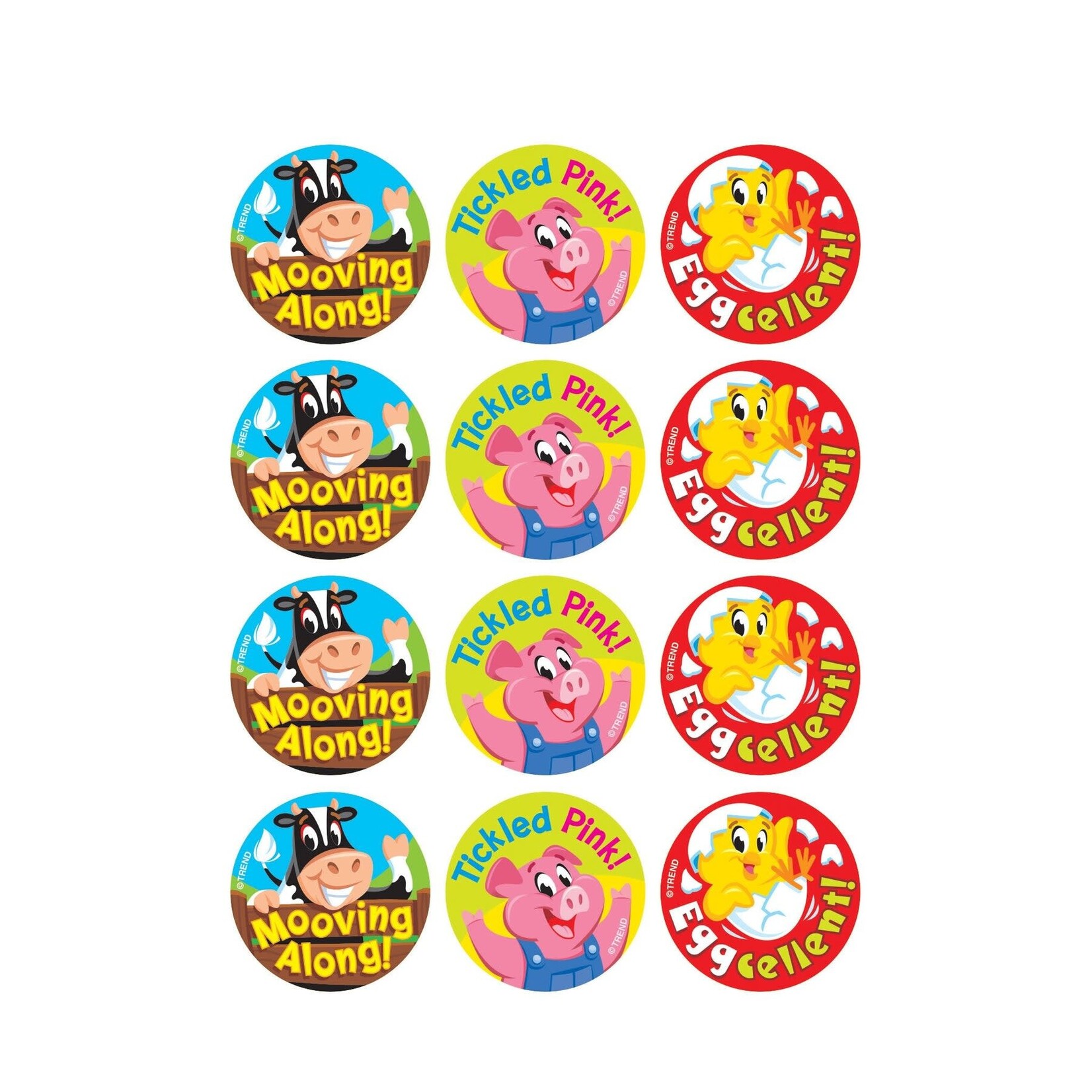 TREND ENTERPRISES INC Country Critters, Honey scent Scratch 'n Sniff Stinky Stickers – Large Round