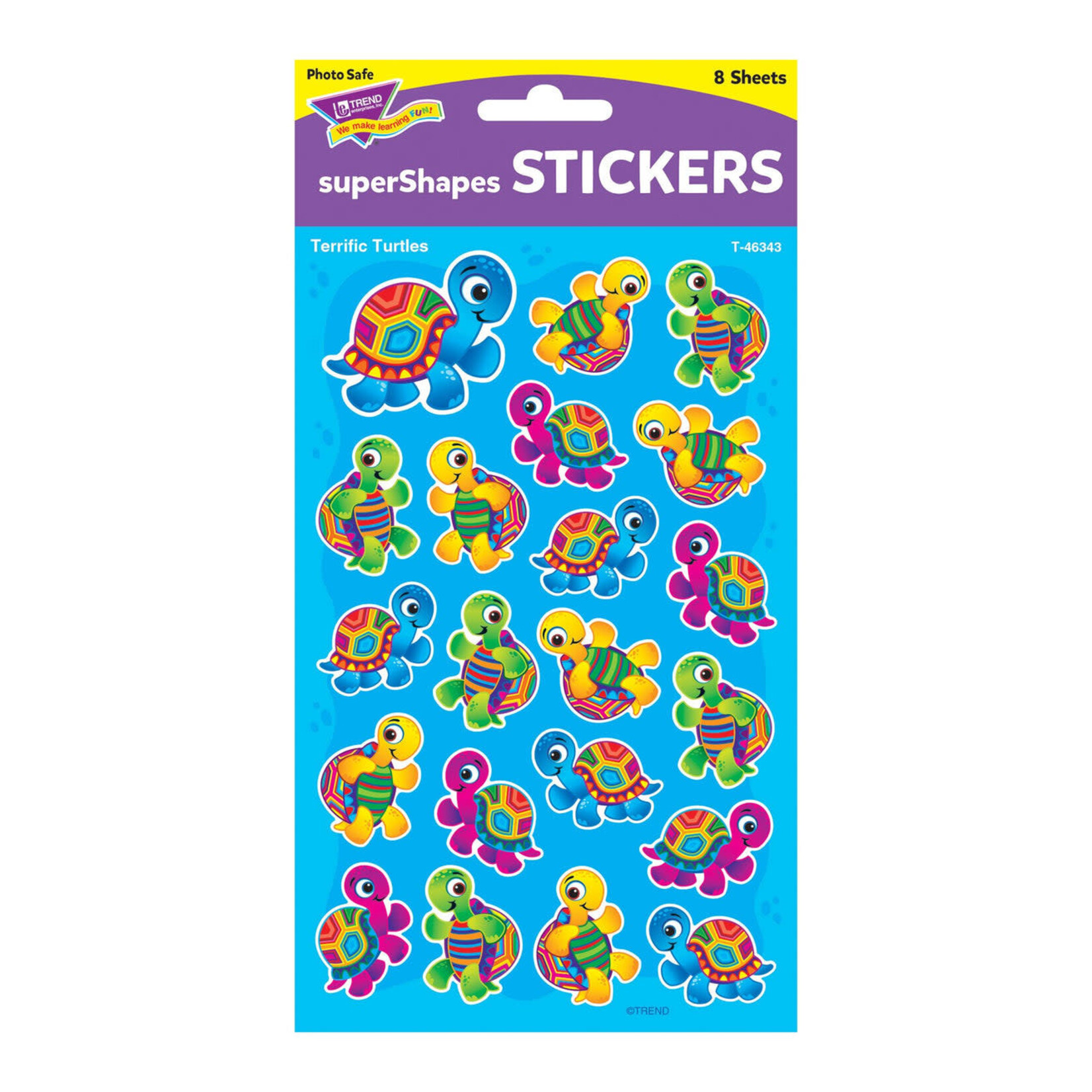 TREND ENTERPRISES INC Terrific Turtles superShapes Stickers – Large
