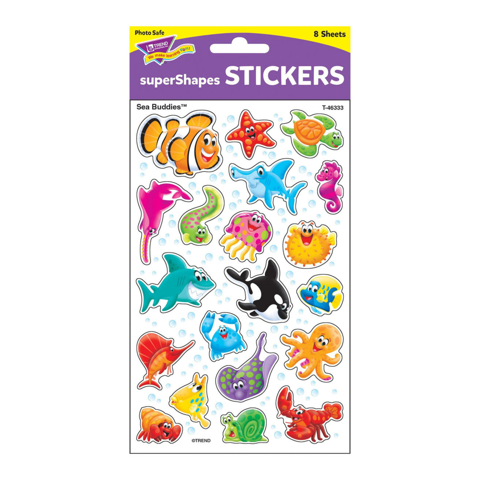 TREND ENTERPRISES INC Sea Buddies® superShapes Stickers – Large