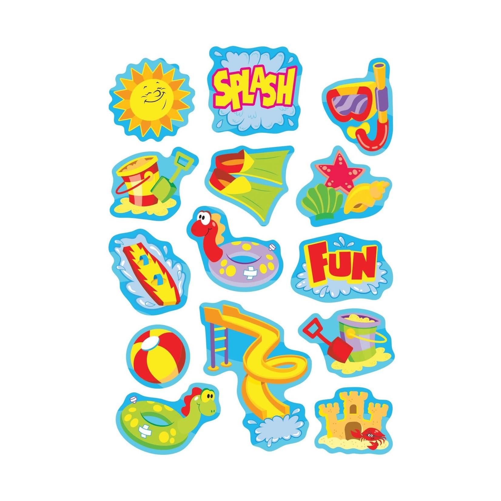 TREND ENTERPRISES INC Water Play, Sea Breeze scent Scratch 'n Sniff Stinky Stickers® – Mixed Shapes