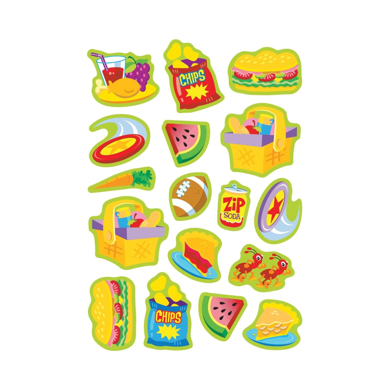 TREND ENTERPRISES INC Perfect Picnic, Apple Pie scent Scratch 'n Sniff Stinky Stickers® – Mixed Shapes