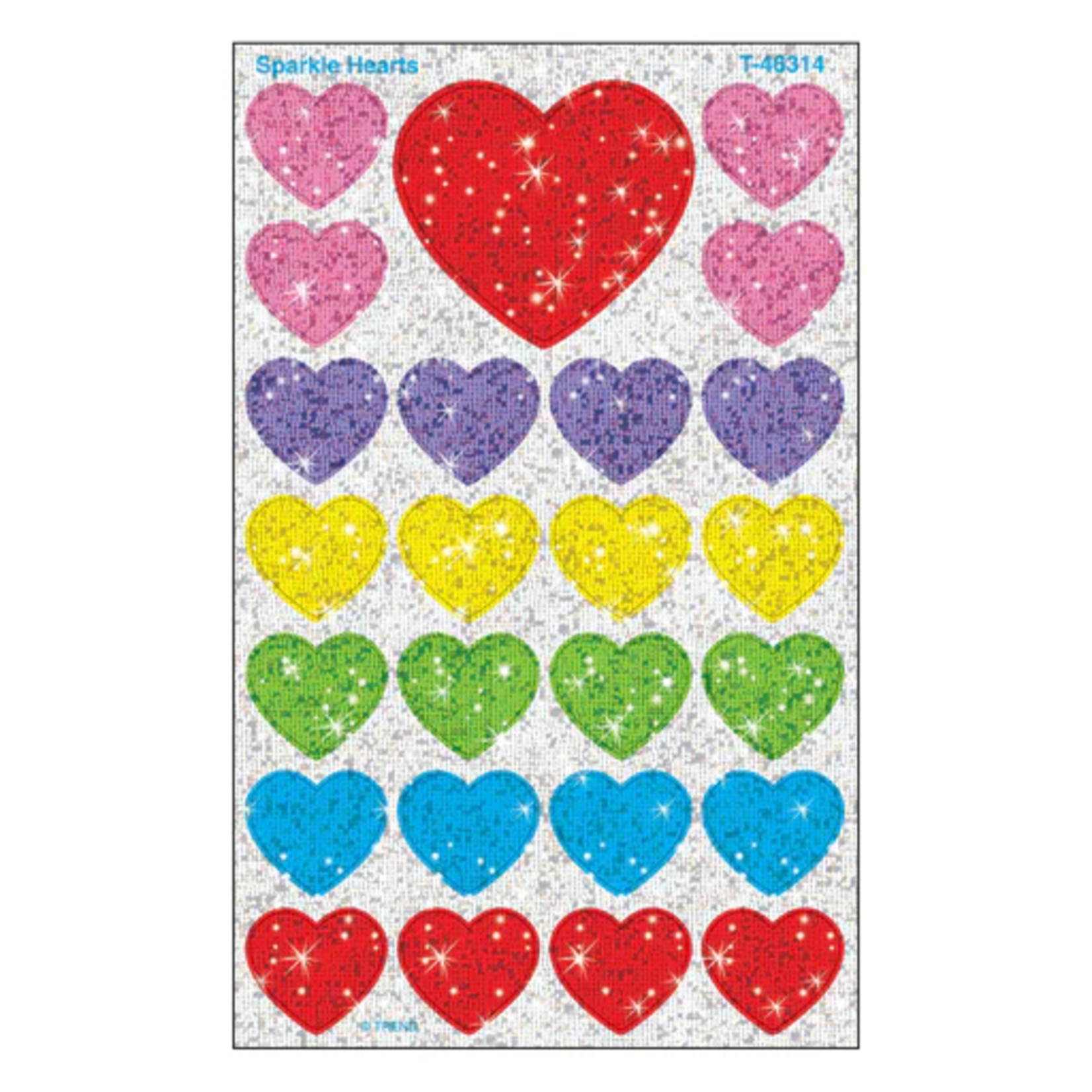 TREND ENTERPRISES INC Sparkle Hearts superShapes Stickers – Sparkle
