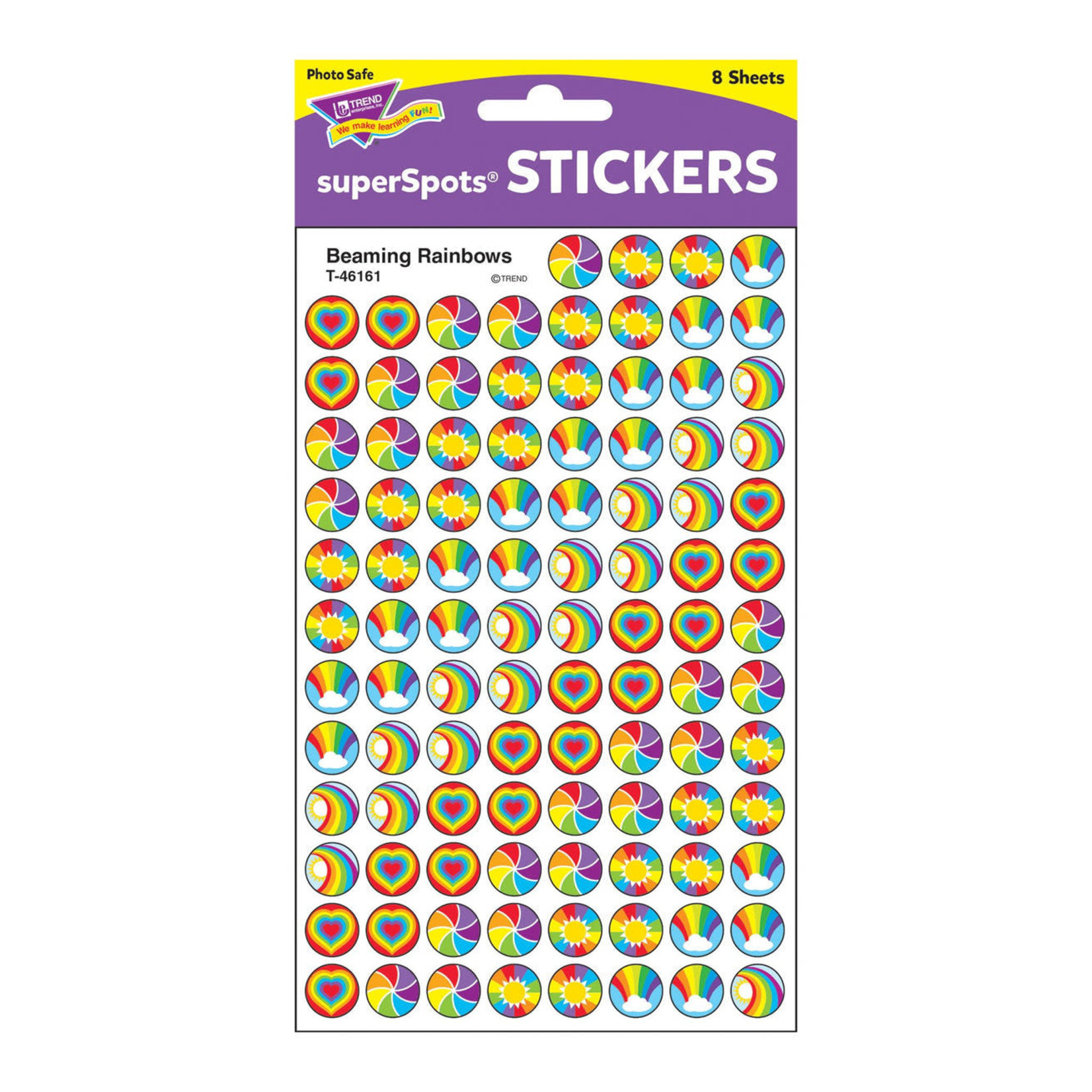 TREND ENTERPRISES INC Beaming Rainbows superSpots Stickers
