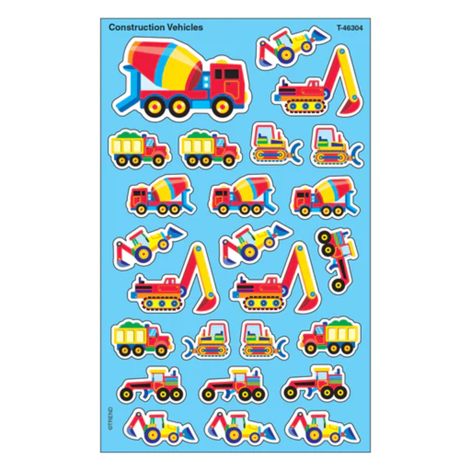 TREND ENTERPRISES INC Construction Vehicles superShapes Stickers – Large
