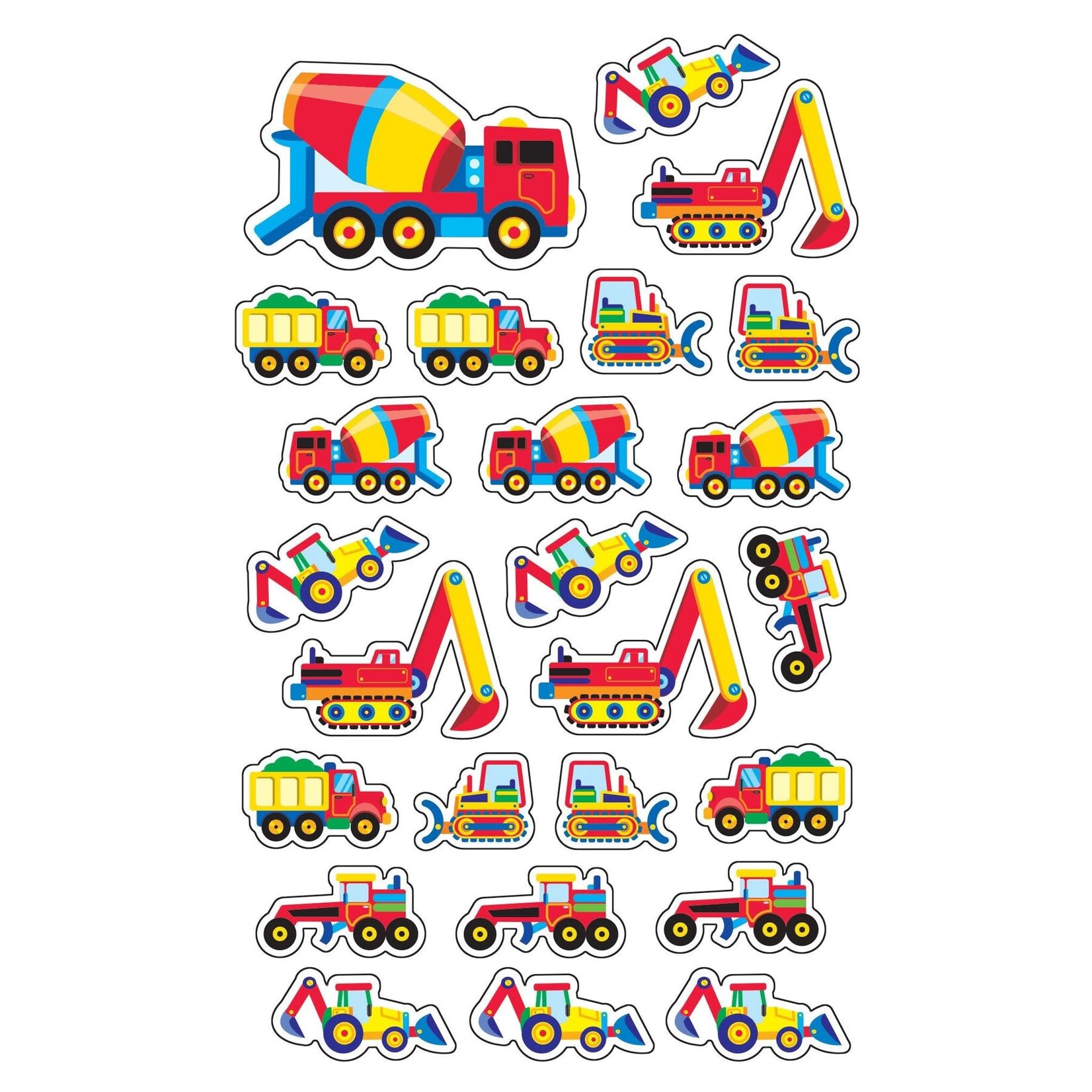 TREND ENTERPRISES INC Construction Vehicles superShapes Stickers – Large