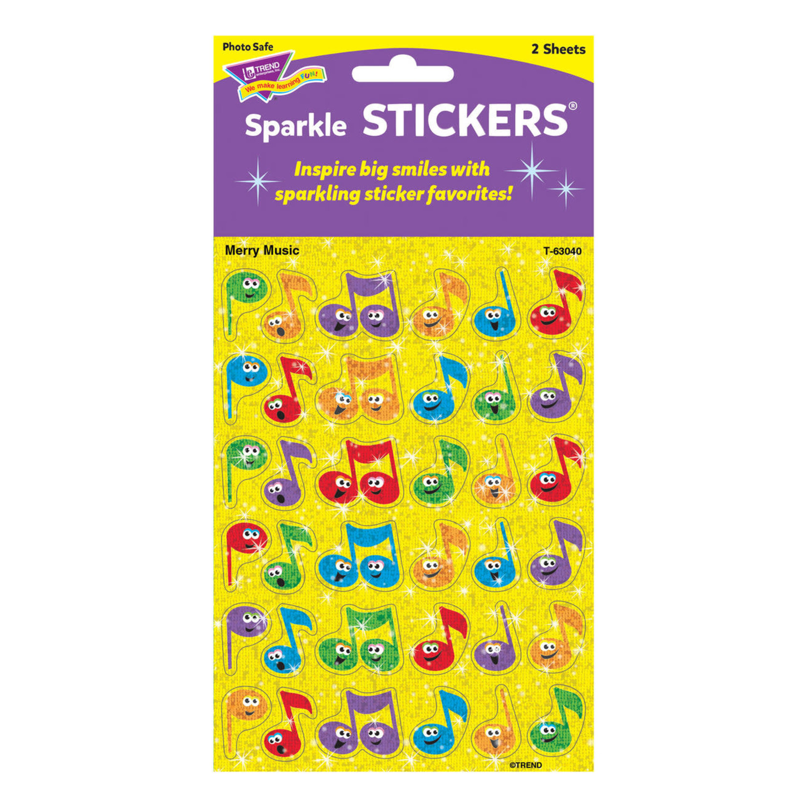 TREND ENTERPRISES INC Merry Music Sparkle Stickers®