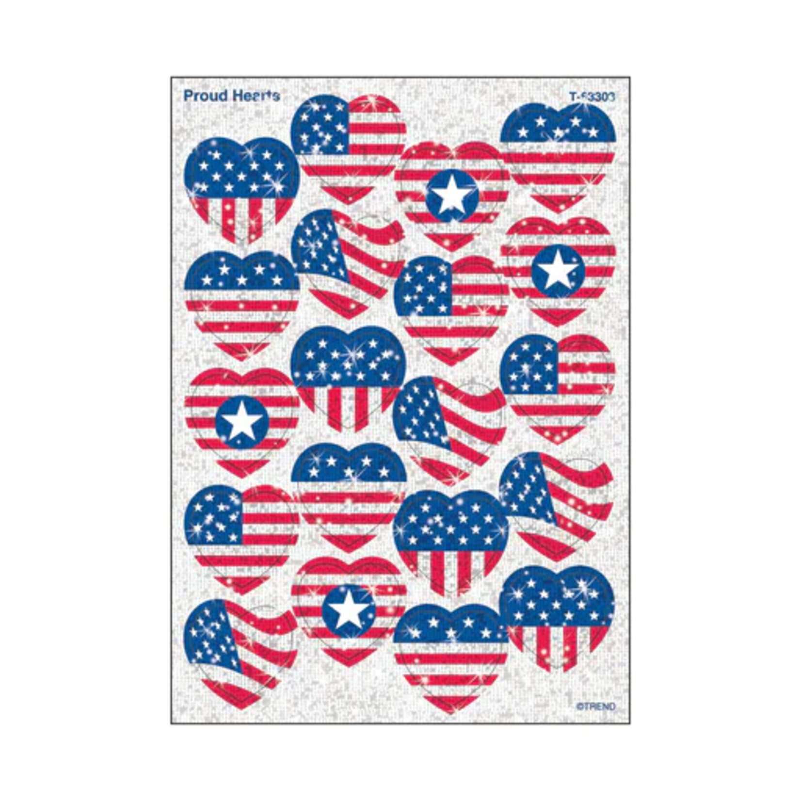 TREND ENTERPRISES INC Proud Hearts Sparkle Stickers® – Large