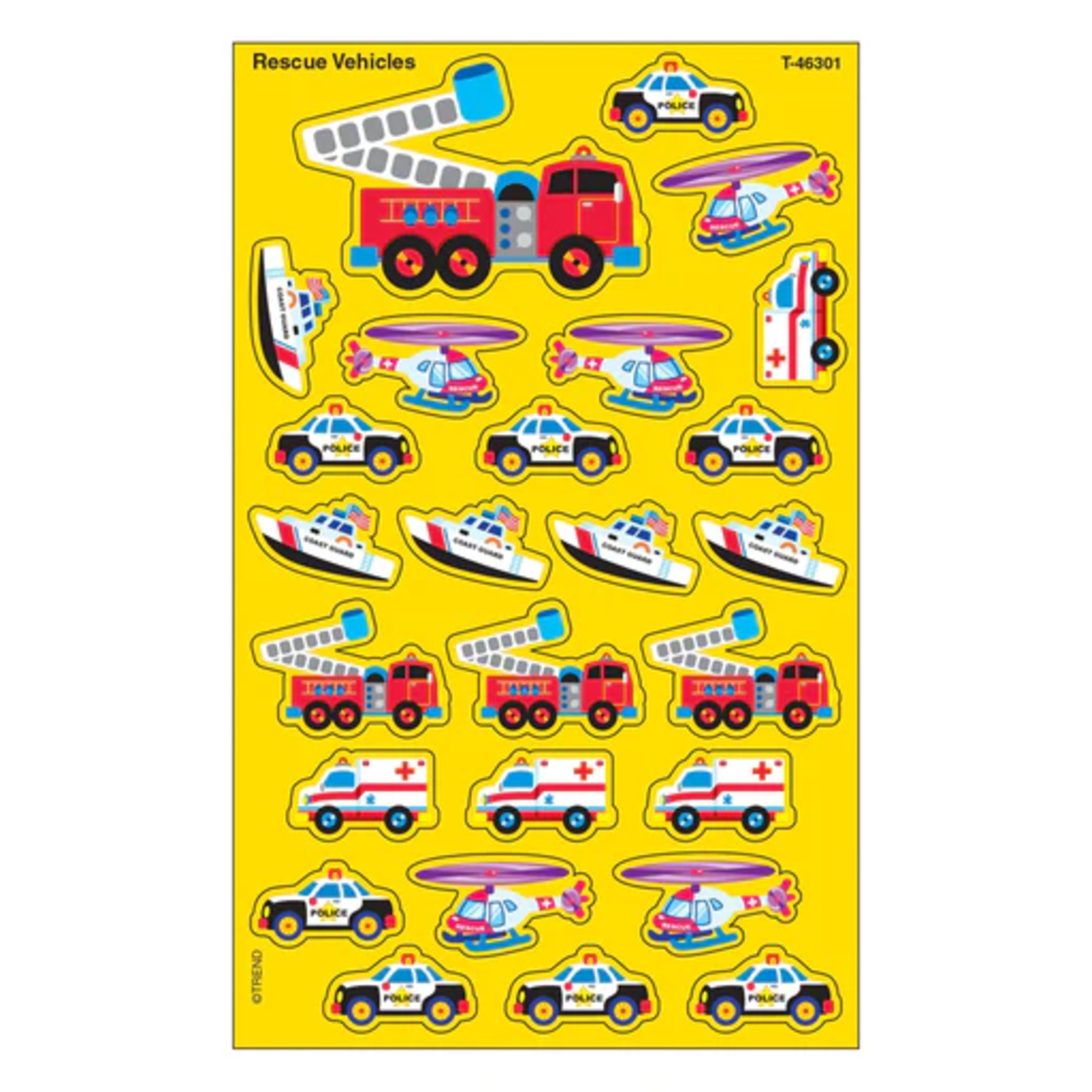 TREND ENTERPRISES INC Rescue Vehicles superShapes Stickers – Large