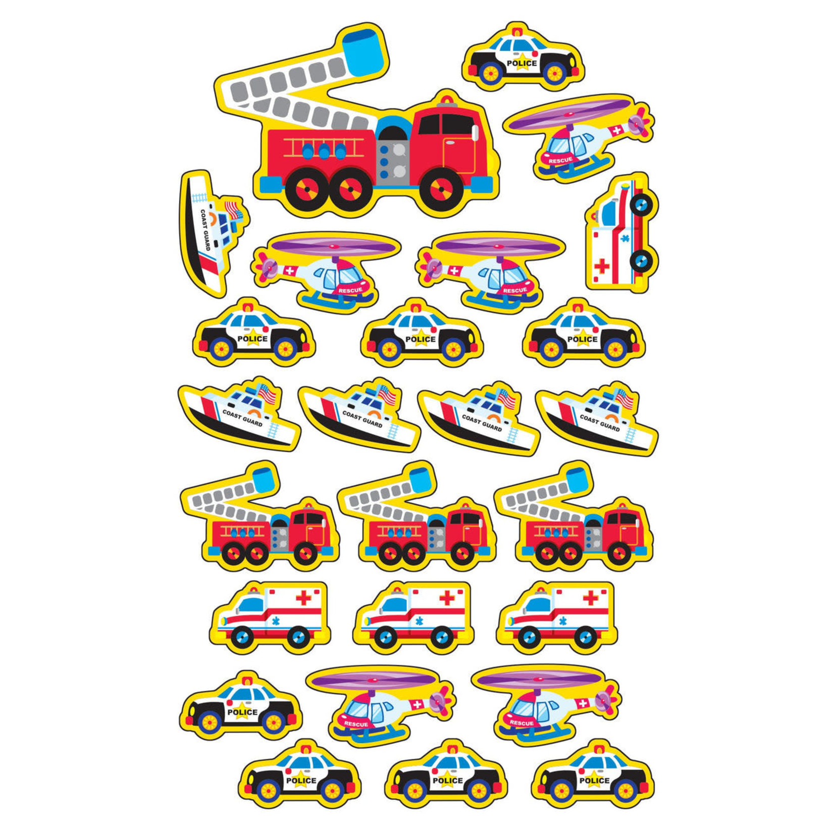 TREND ENTERPRISES INC Rescue Vehicles superShapes Stickers – Large