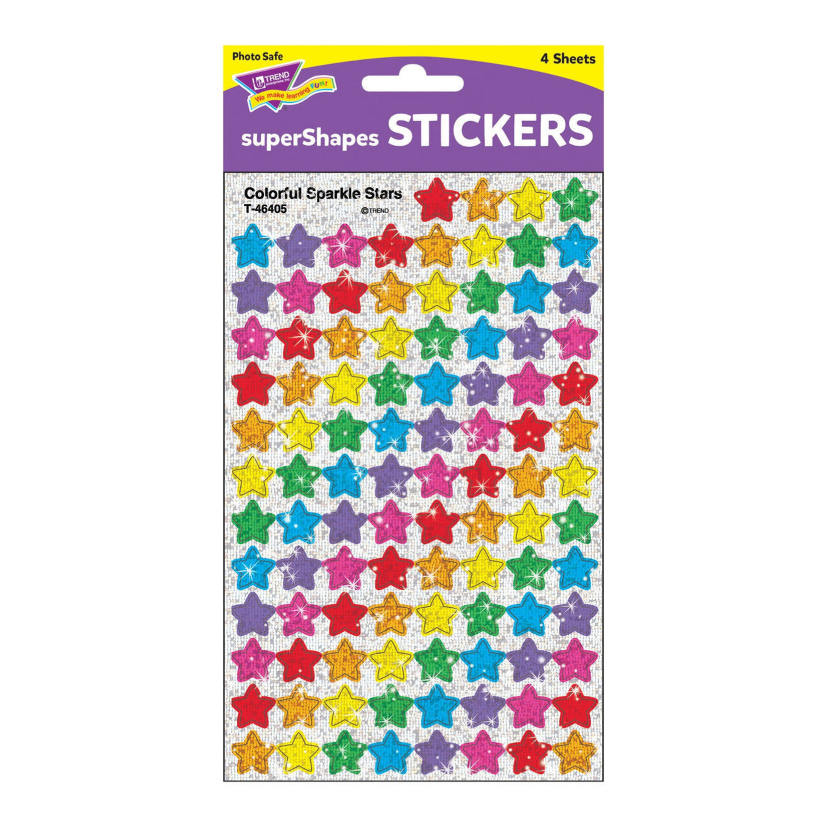 TREND ENTERPRISES INC Colorful Stars superShapes Stickers – Sparkle