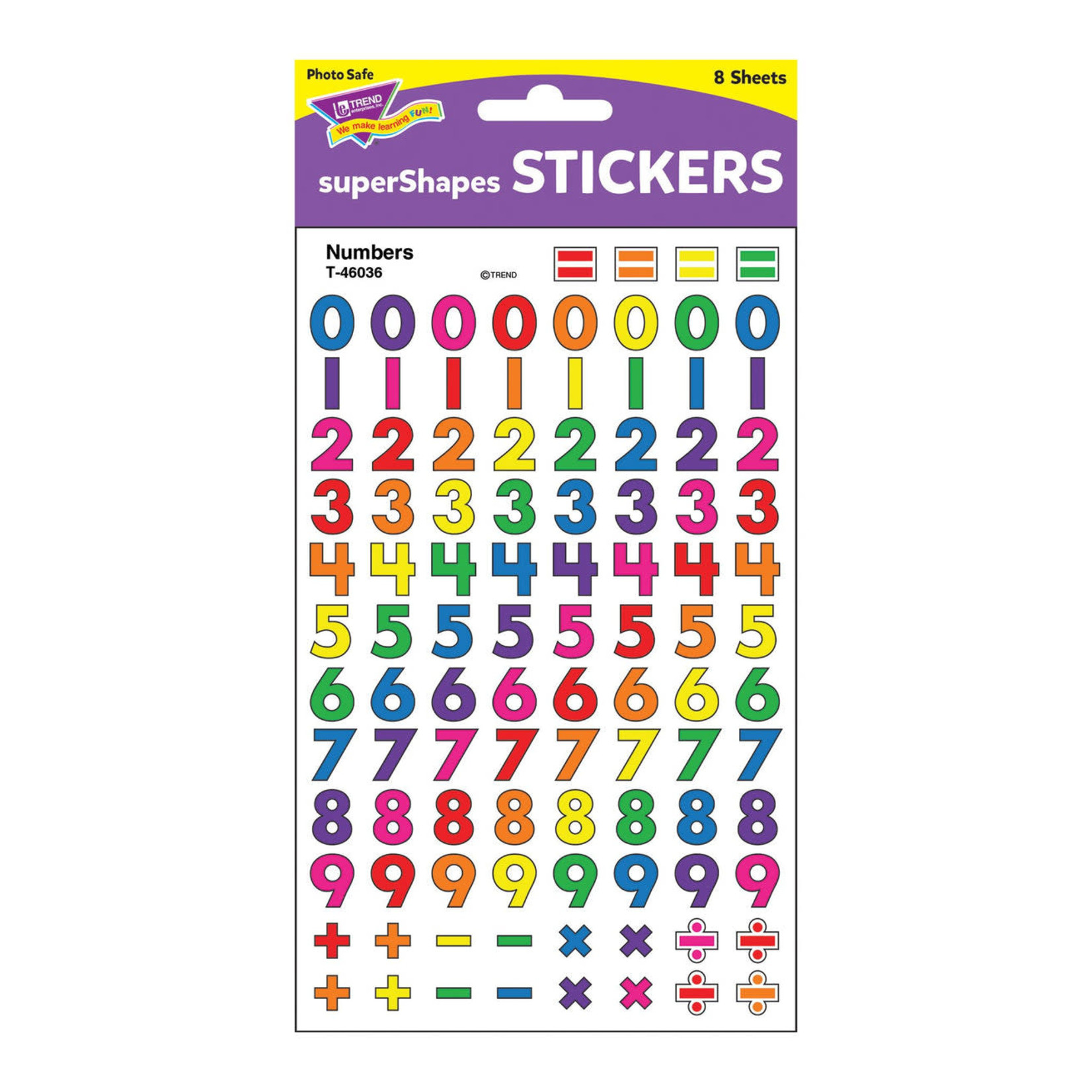 TREND ENTERPRISES INC Numbers superShapes Stickers
