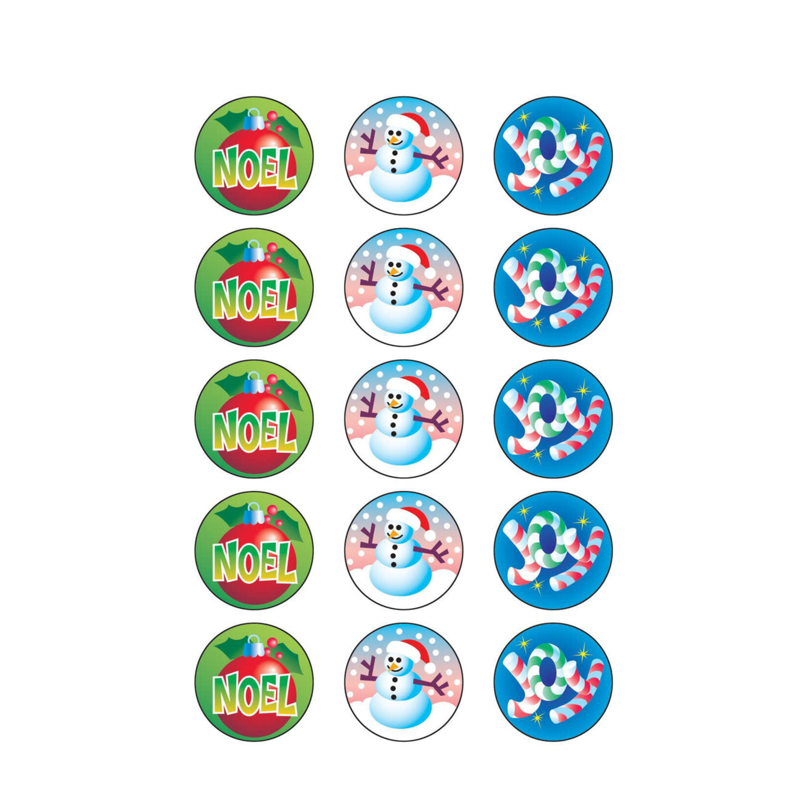 TREND ENTERPRISES INC Christmas, Peppermint scent Scratch 'n Sniff Stinky Stickers® – Large Round