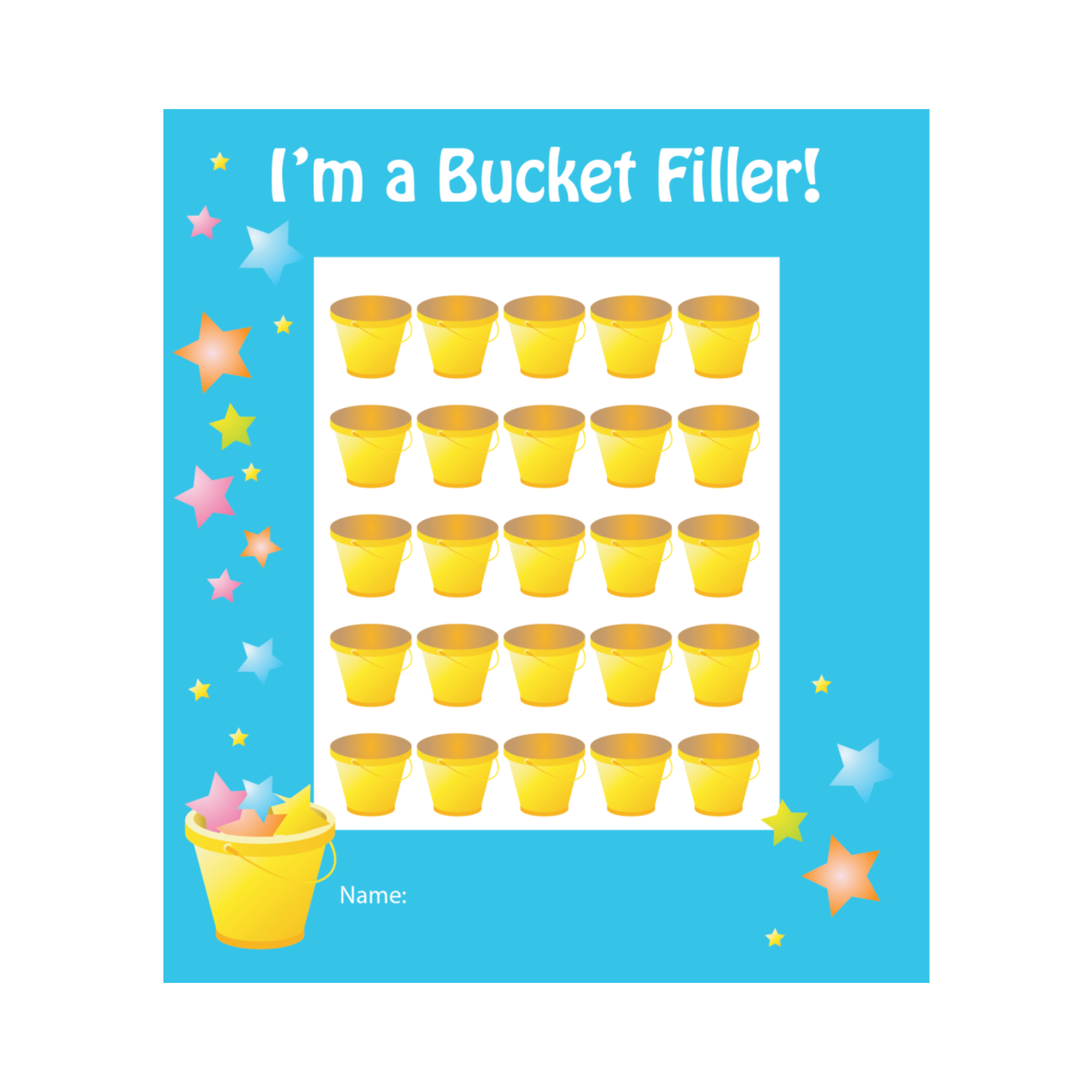 Bucket Filler Mini Incentive Sticker Chart