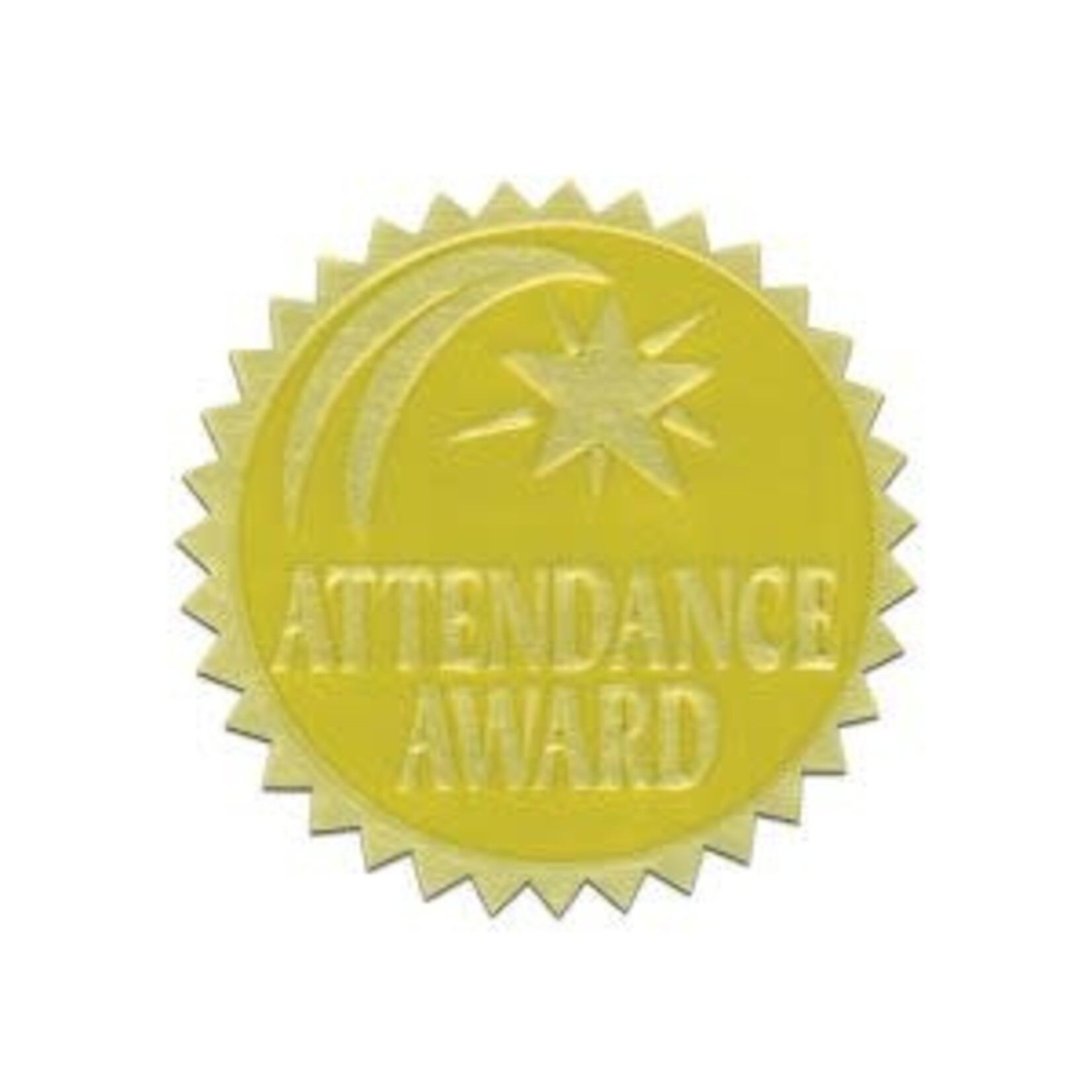 Attendance Award Gold Foil Embossed Certificate Seals