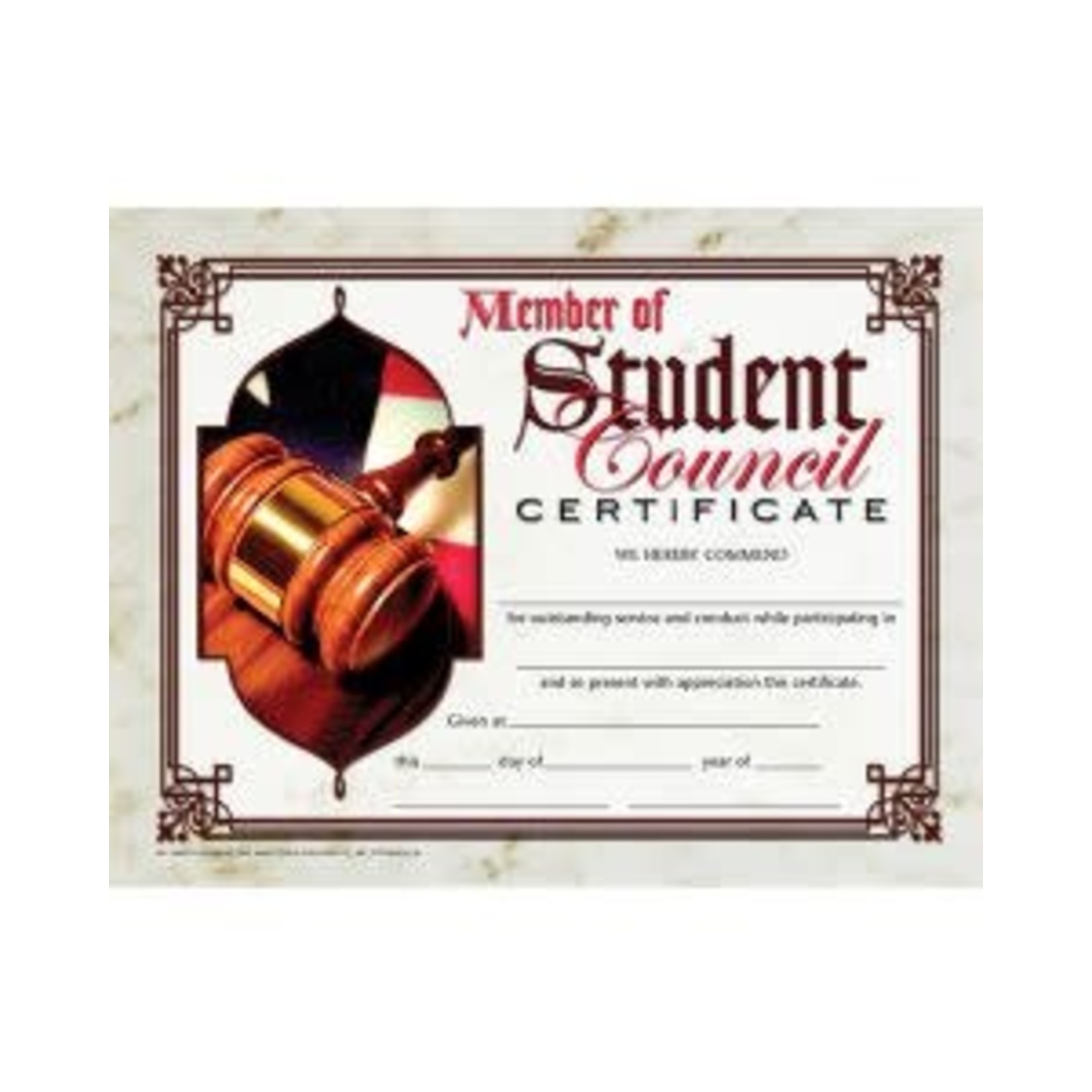 Member of Student Council Certificate