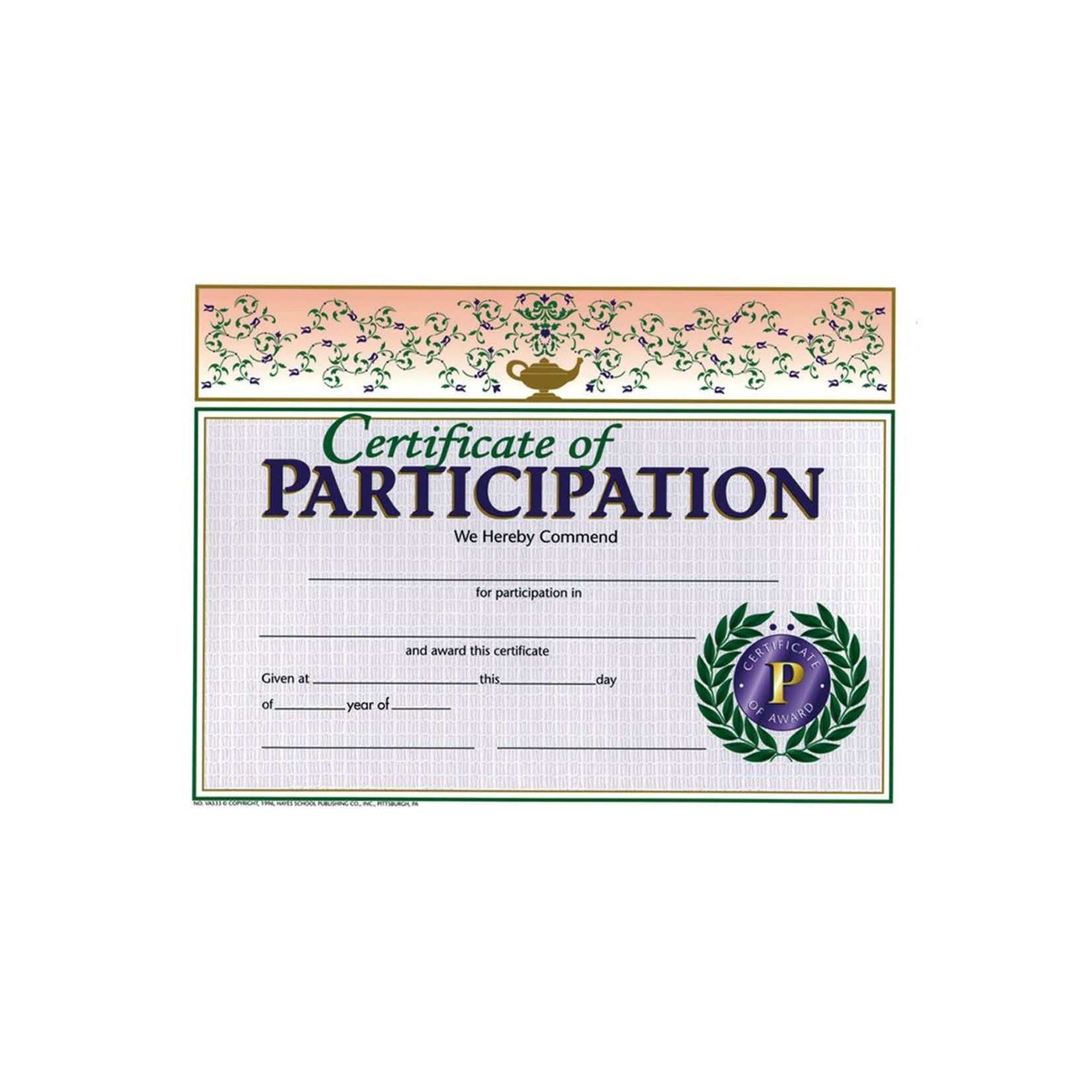 Certificate of Participation