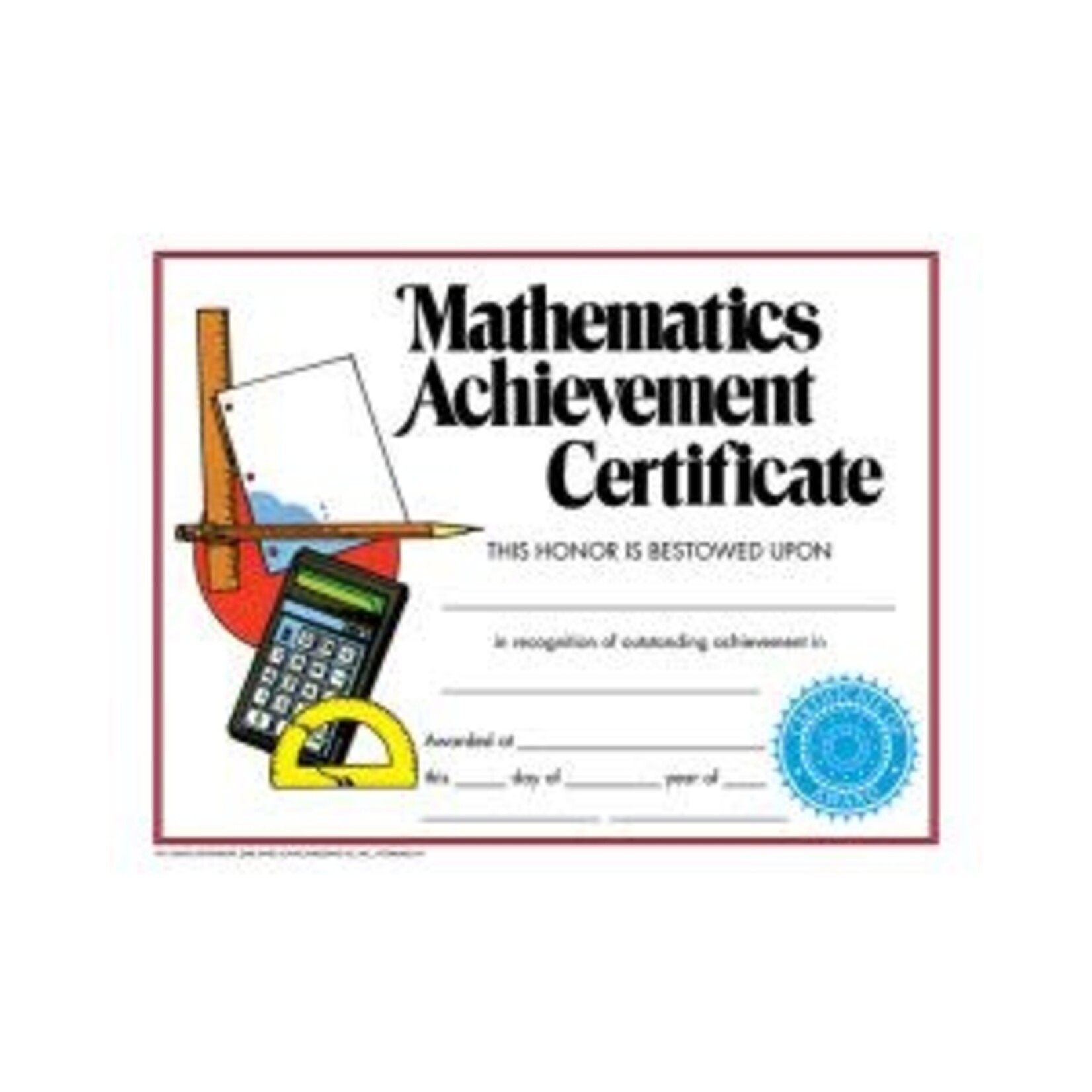 Mathematics Achievement Certificate