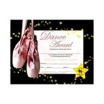 Dance Award Certificate