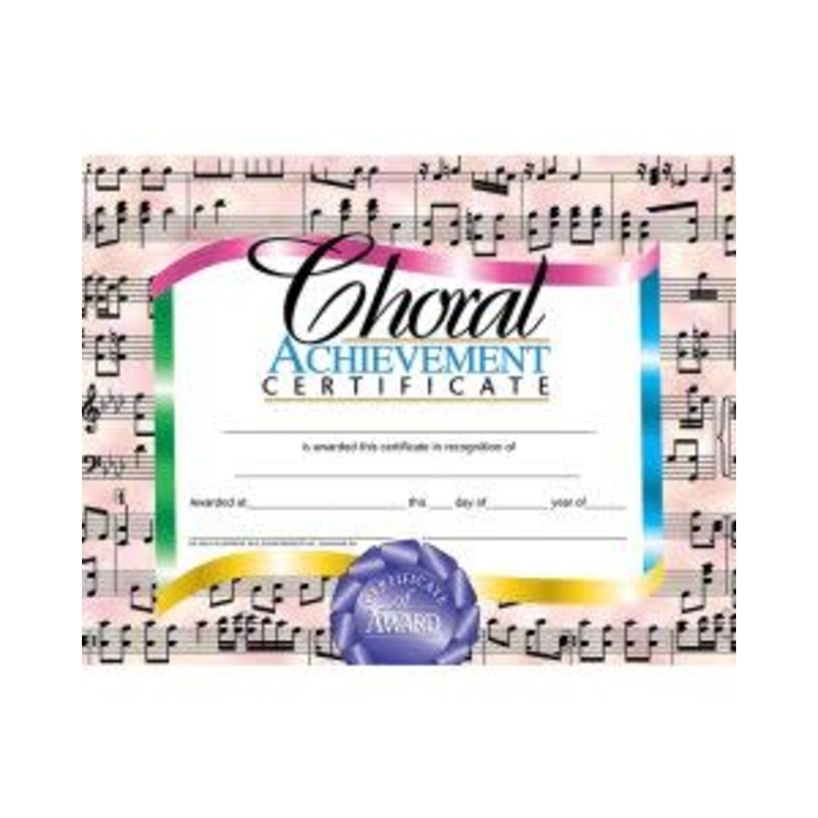 Choral Achievement Certificate