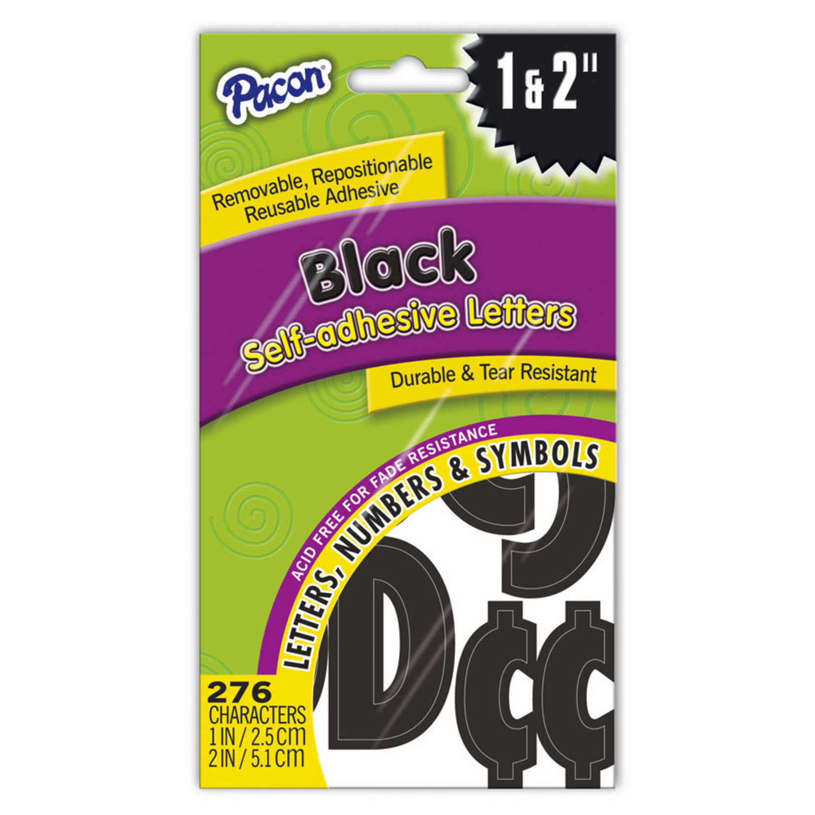 DIXON TICONDEROGA COMPANY Pacon® Self-Adhesive Letters 1" & 2" Black Classic Font