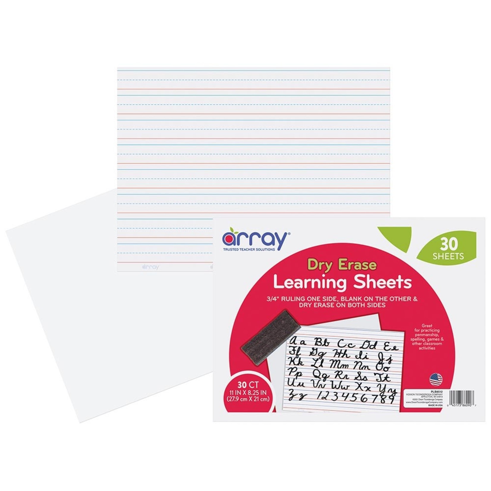 DIXON TICONDEROGA COMPANY Array® Dry Erase Learning Sheets, Non-Adhesive