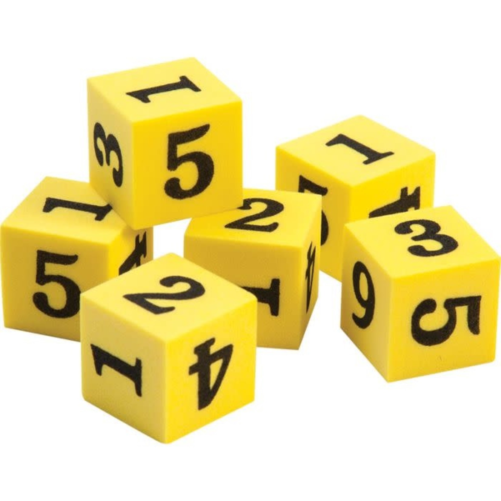 Foam Number Dice, set of 6
