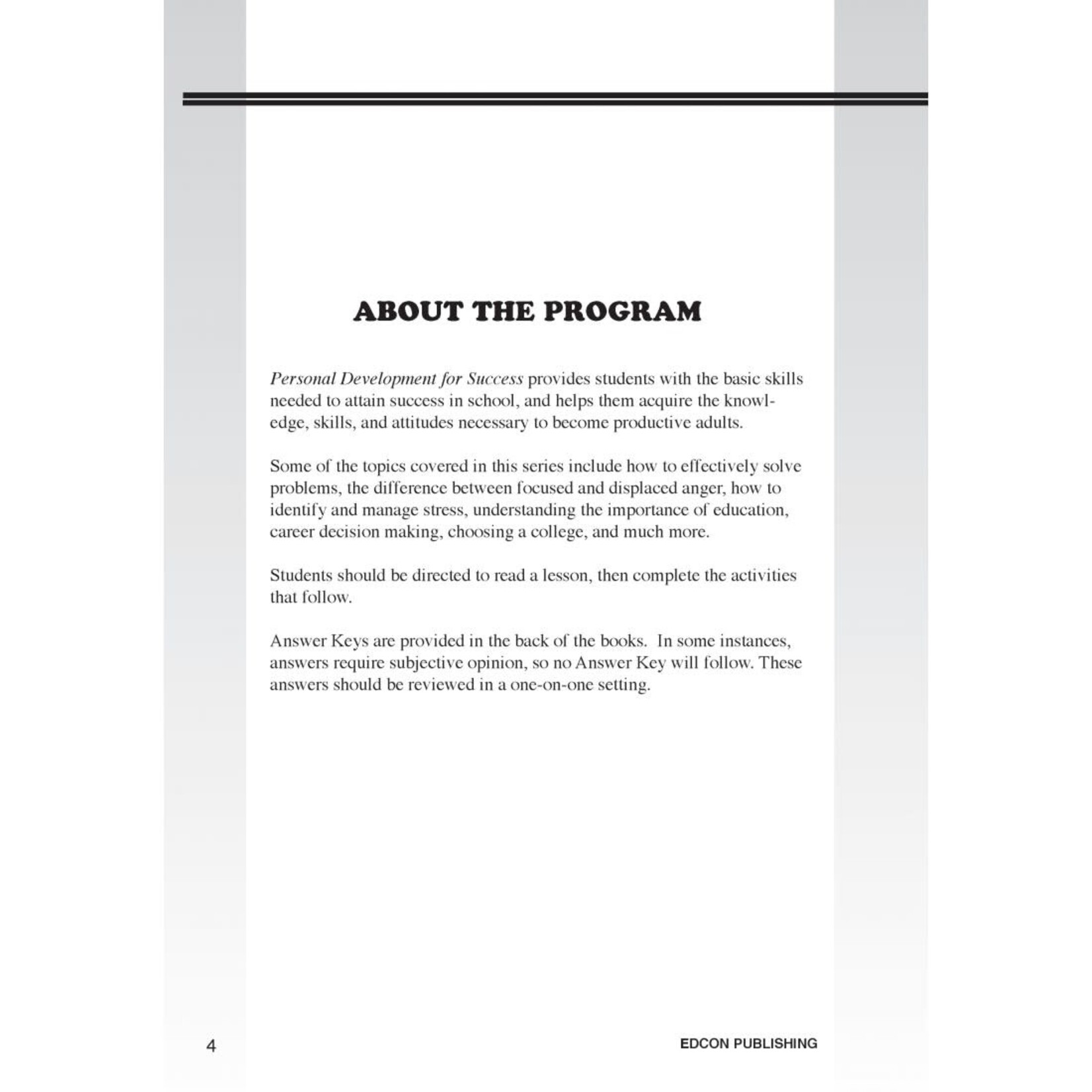 Personal Development for Success: How to Succeed Inside the Classroom