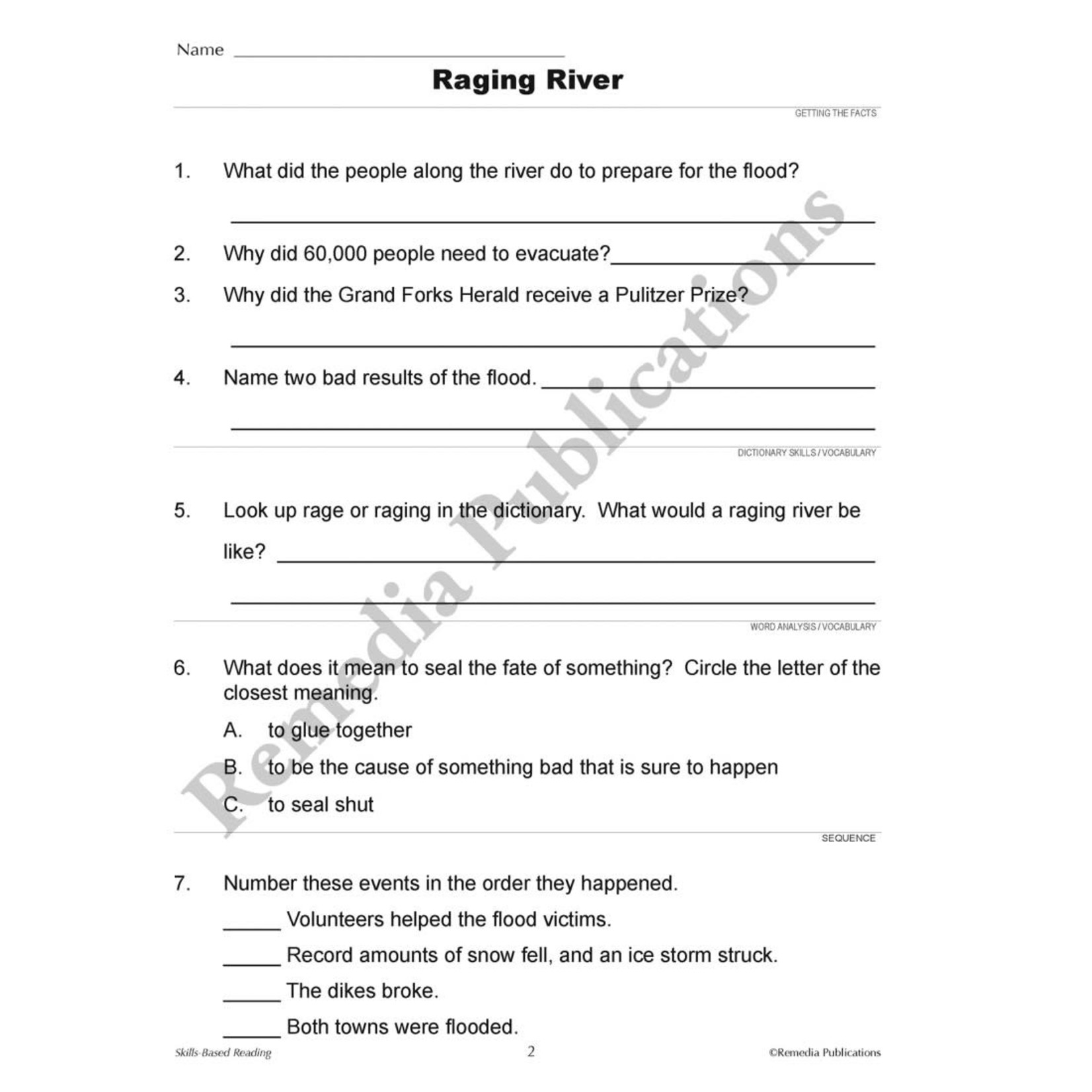 Skills-Based Reading (Reading Level 5-6)