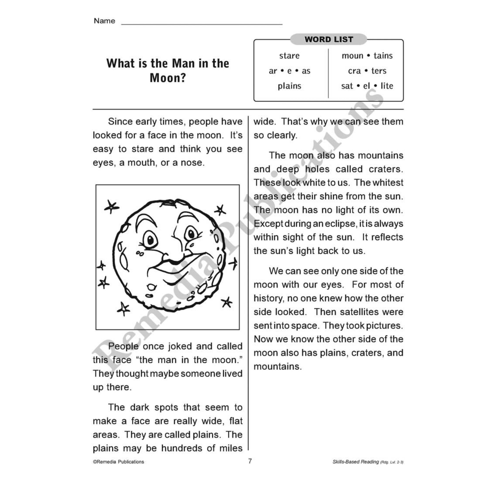 Skills-Based Reading (Reading Level 2-3)