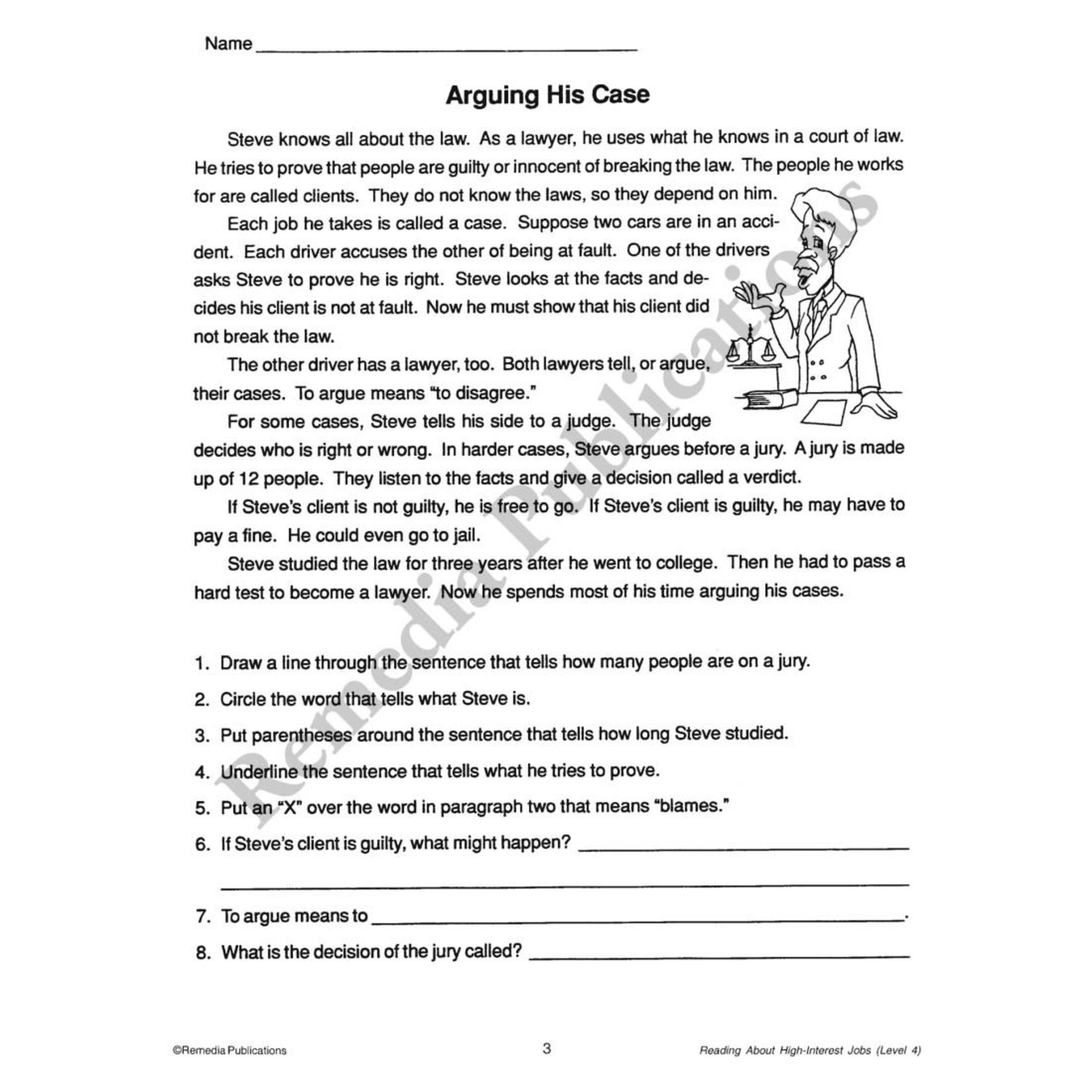 Reading About High-Interest Jobs (Reading Level 4)