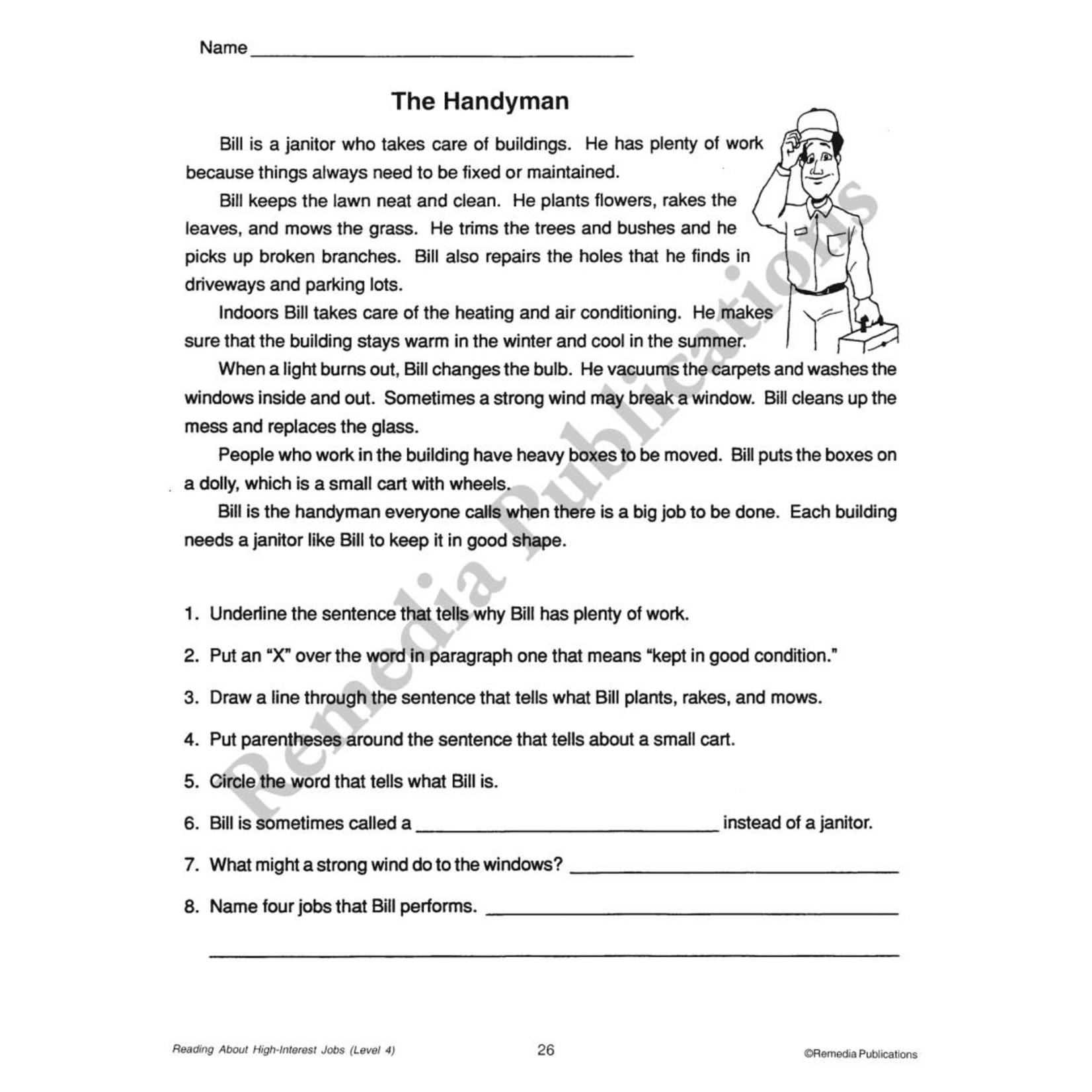 Reading About High-Interest Jobs (Reading Level 4)