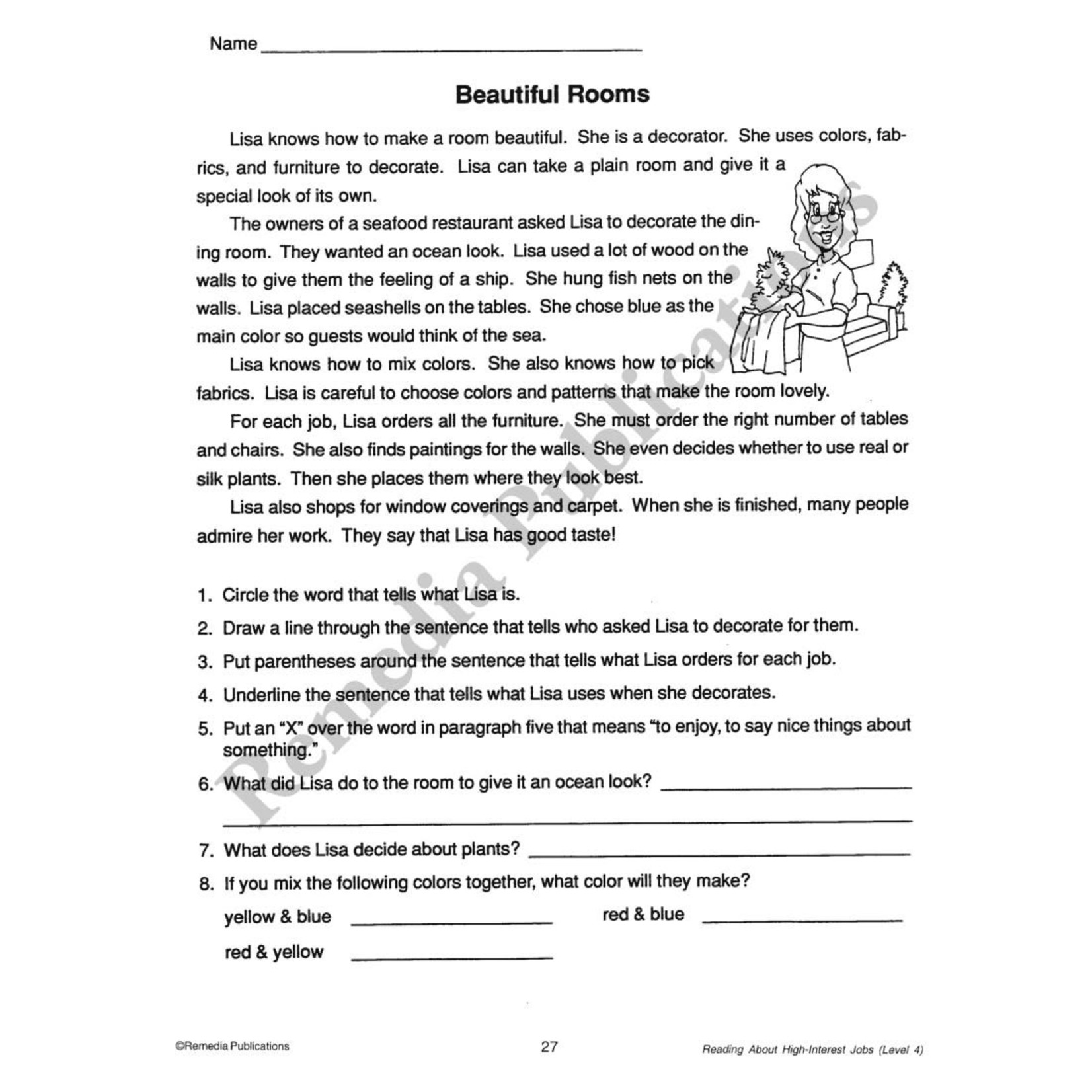 Reading About High-Interest Jobs (Reading Level 4)
