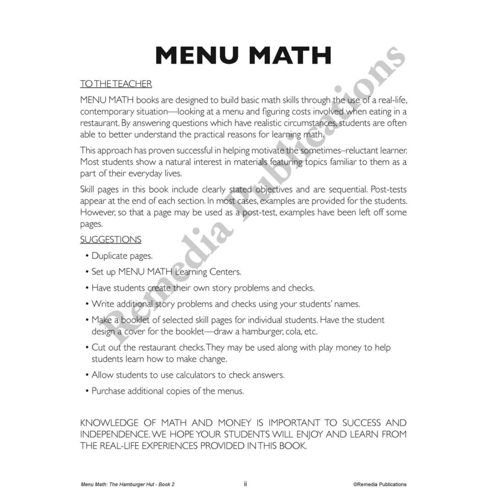 Menu Math: Old-Fashioned Ice Cream Parlor (x, ÷)