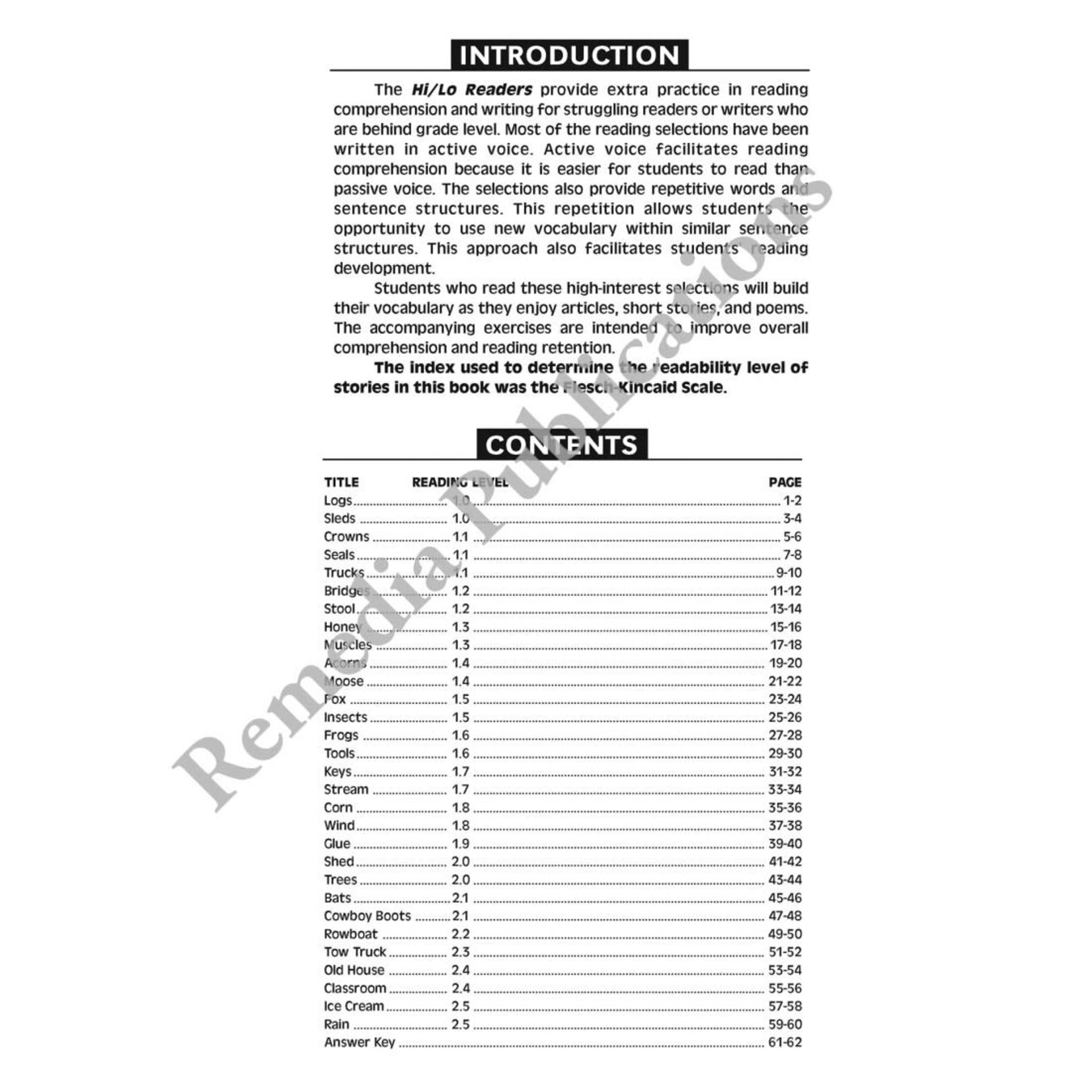 Hi/Lo Reading (Reading Level 2)