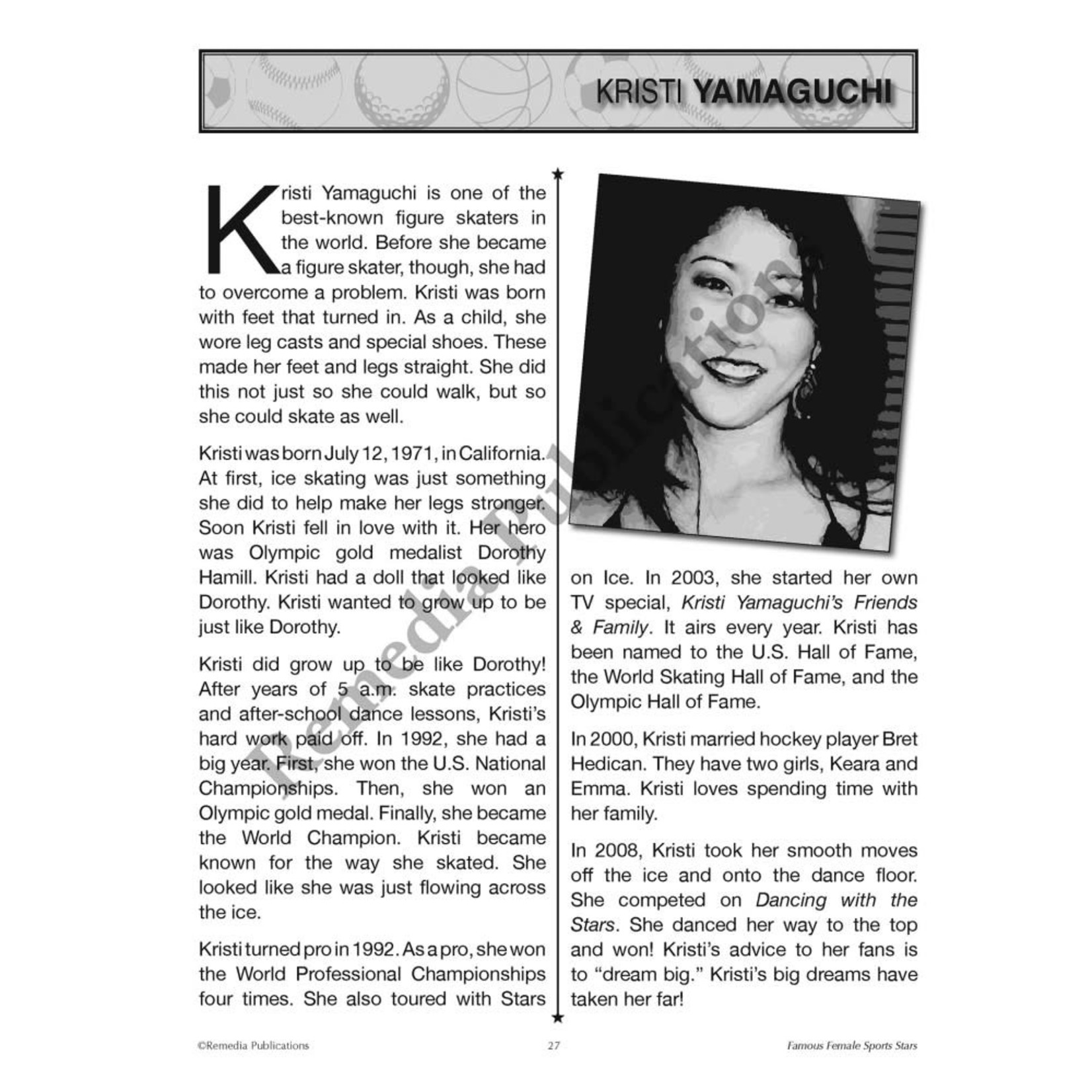 Celebrity Readers: Famous Female Sports Stars