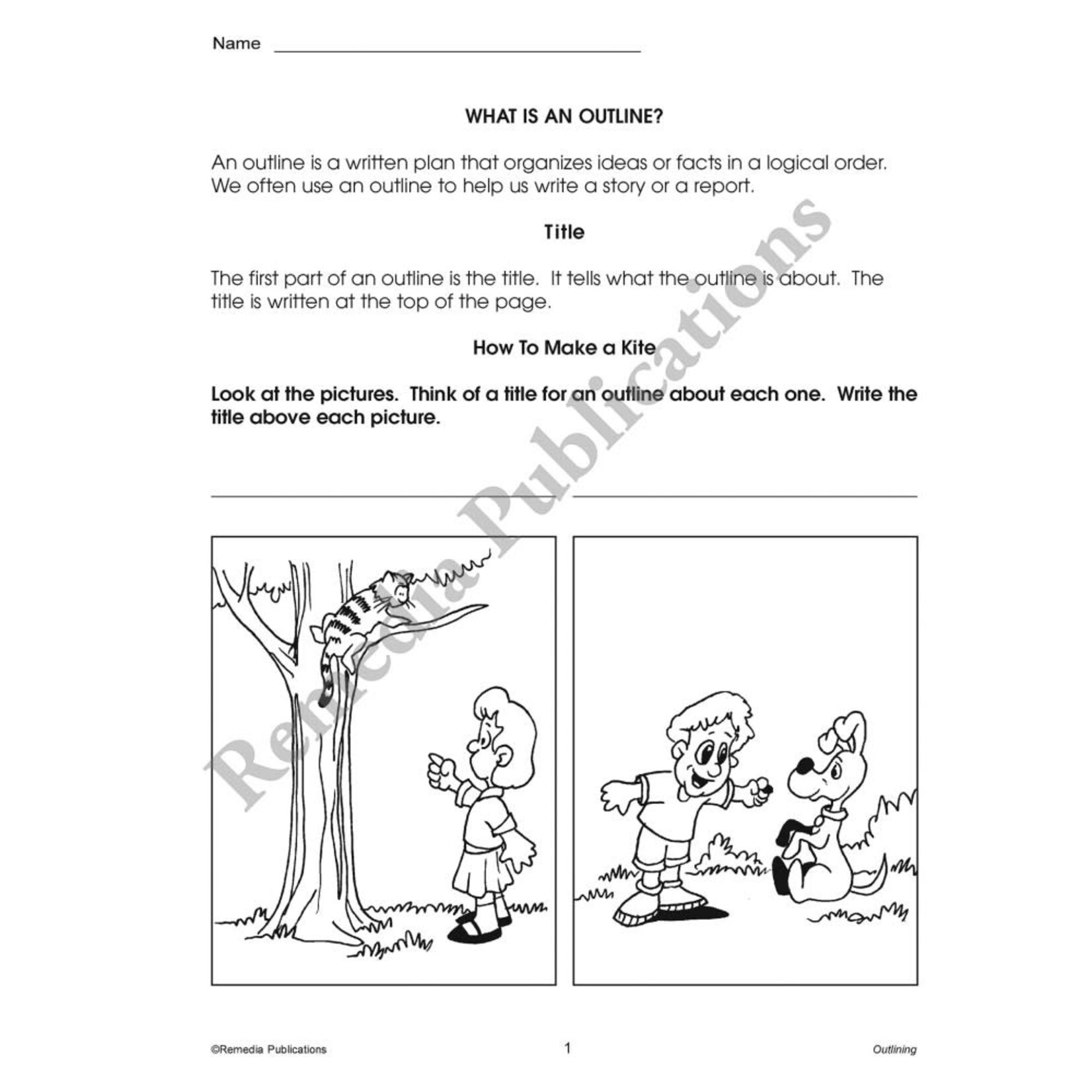Beginning Outlining Grades 3-4
