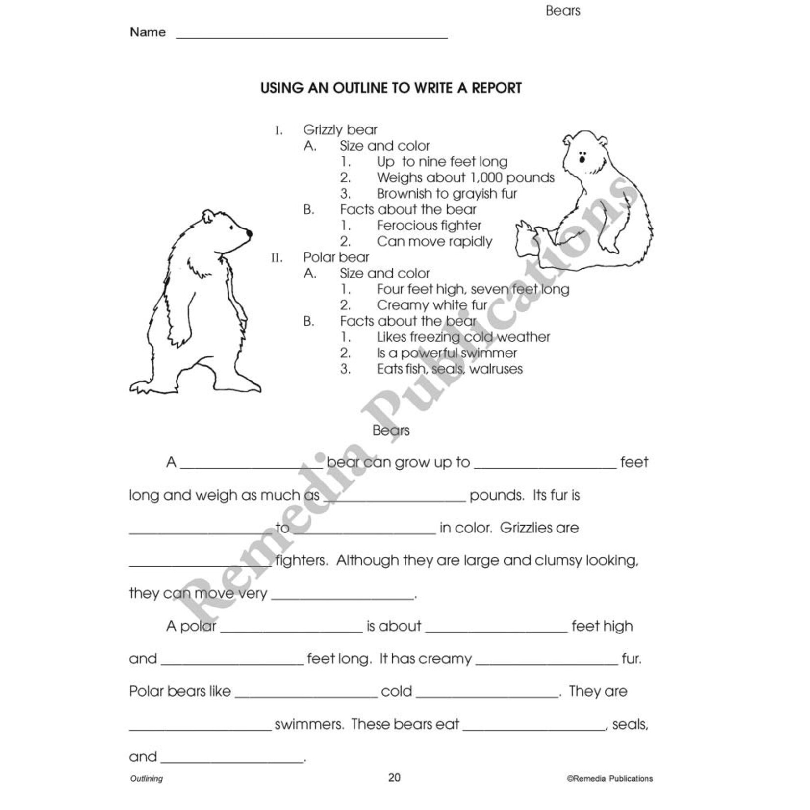 Beginning Outlining Grades 3-4