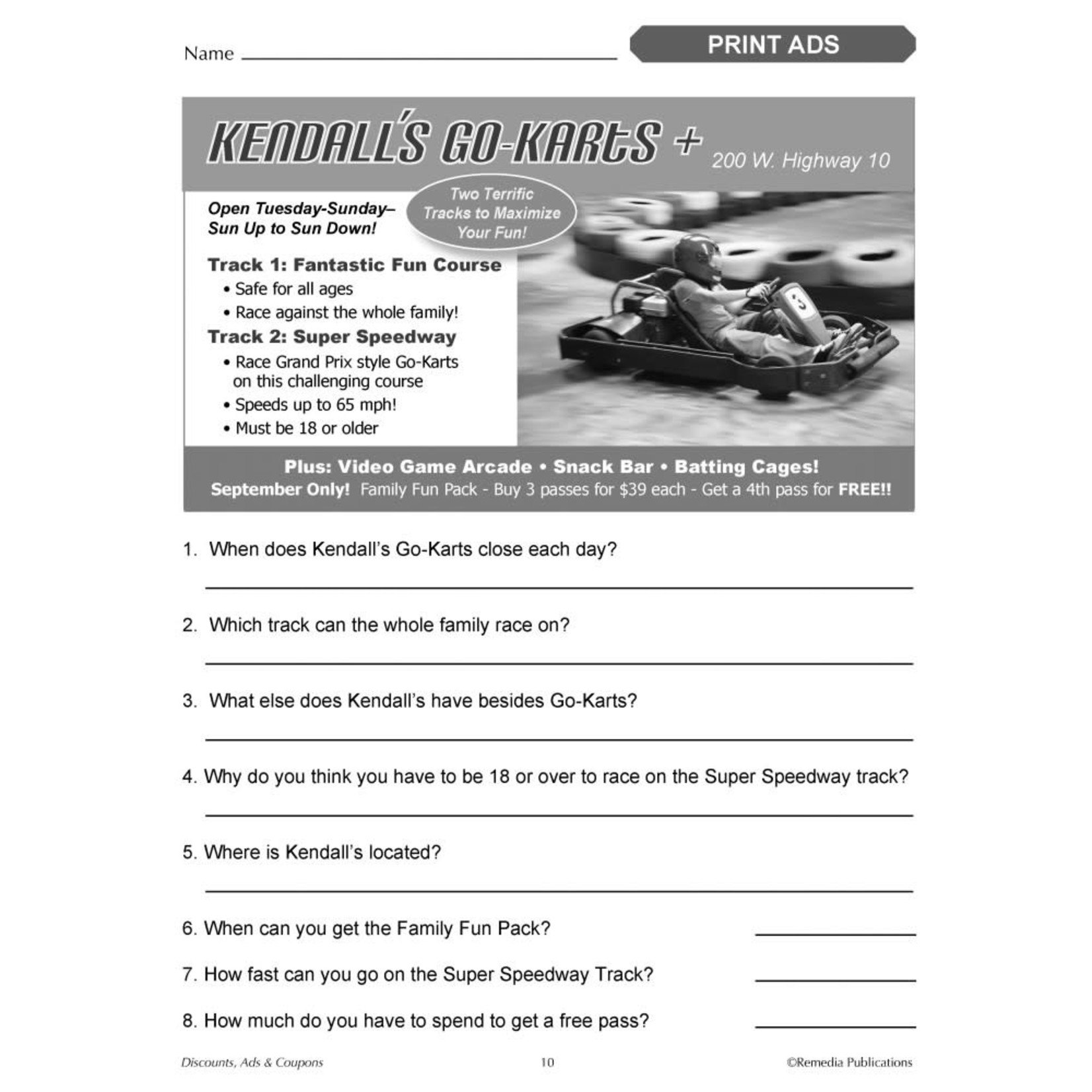 Ads & Coupons: Consumer Life Skills Activities