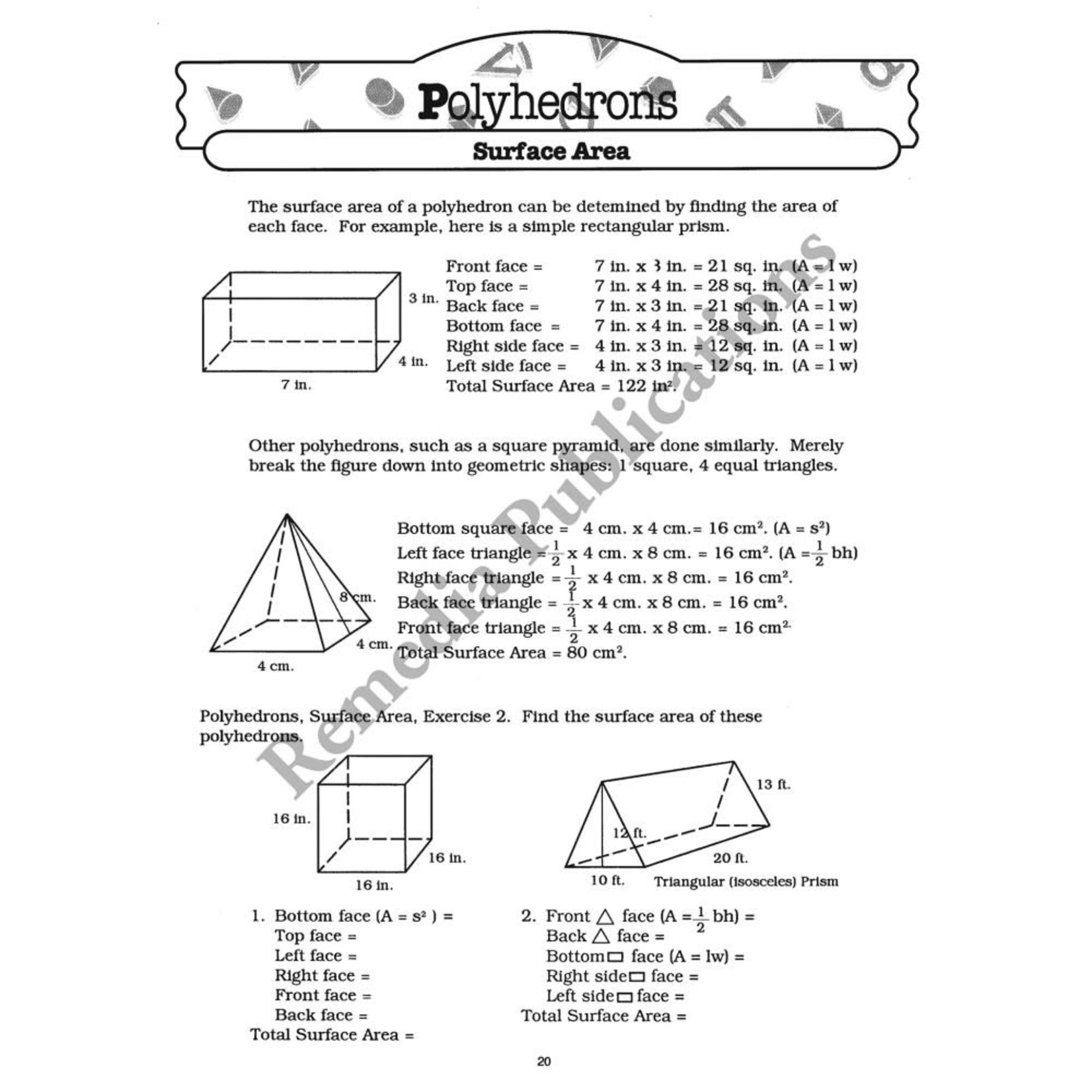 Pre-Geometry 2: Straight Forward Math Series (Advanced Edition)